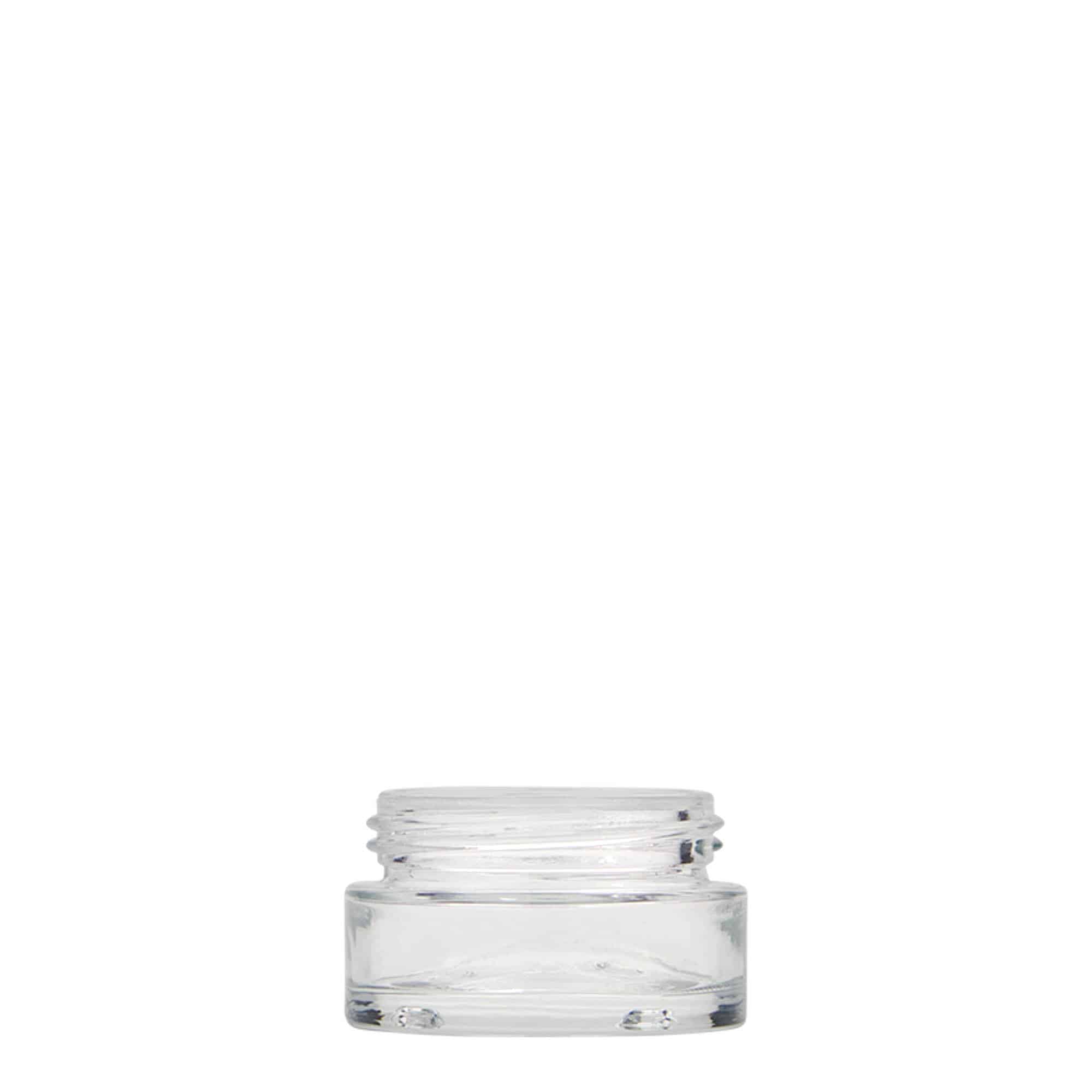 15 ml Pote 'Clear Edition', vidro, boca: Tampa de rosca