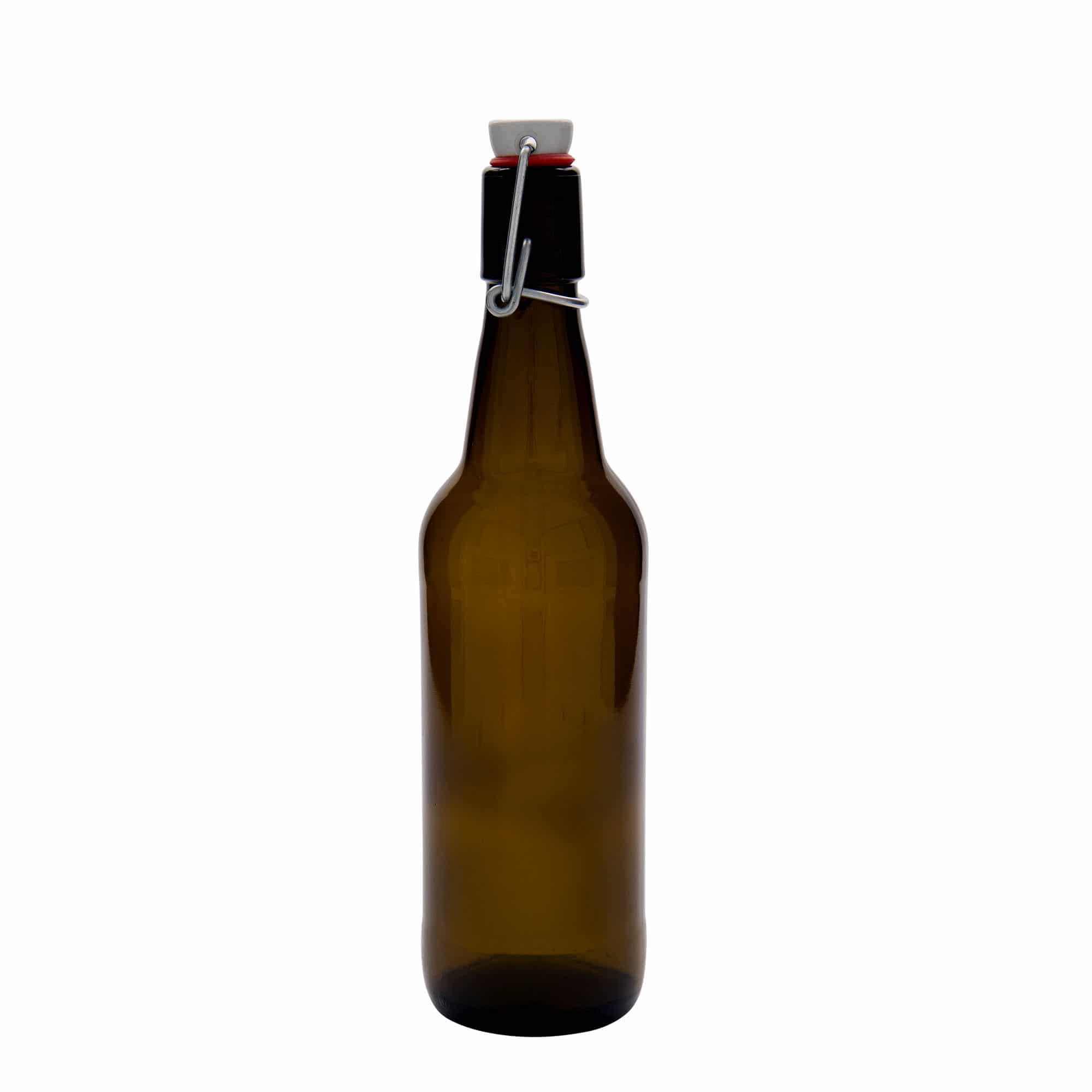 500 ml Garrafa de cerveja, vidro, castanho, boca: Tampa mecânica