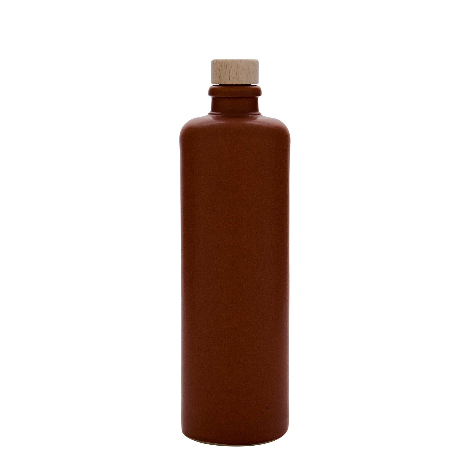 500 ml Jarro de barro, grés, vermelho-castanho, boca: Cortiça