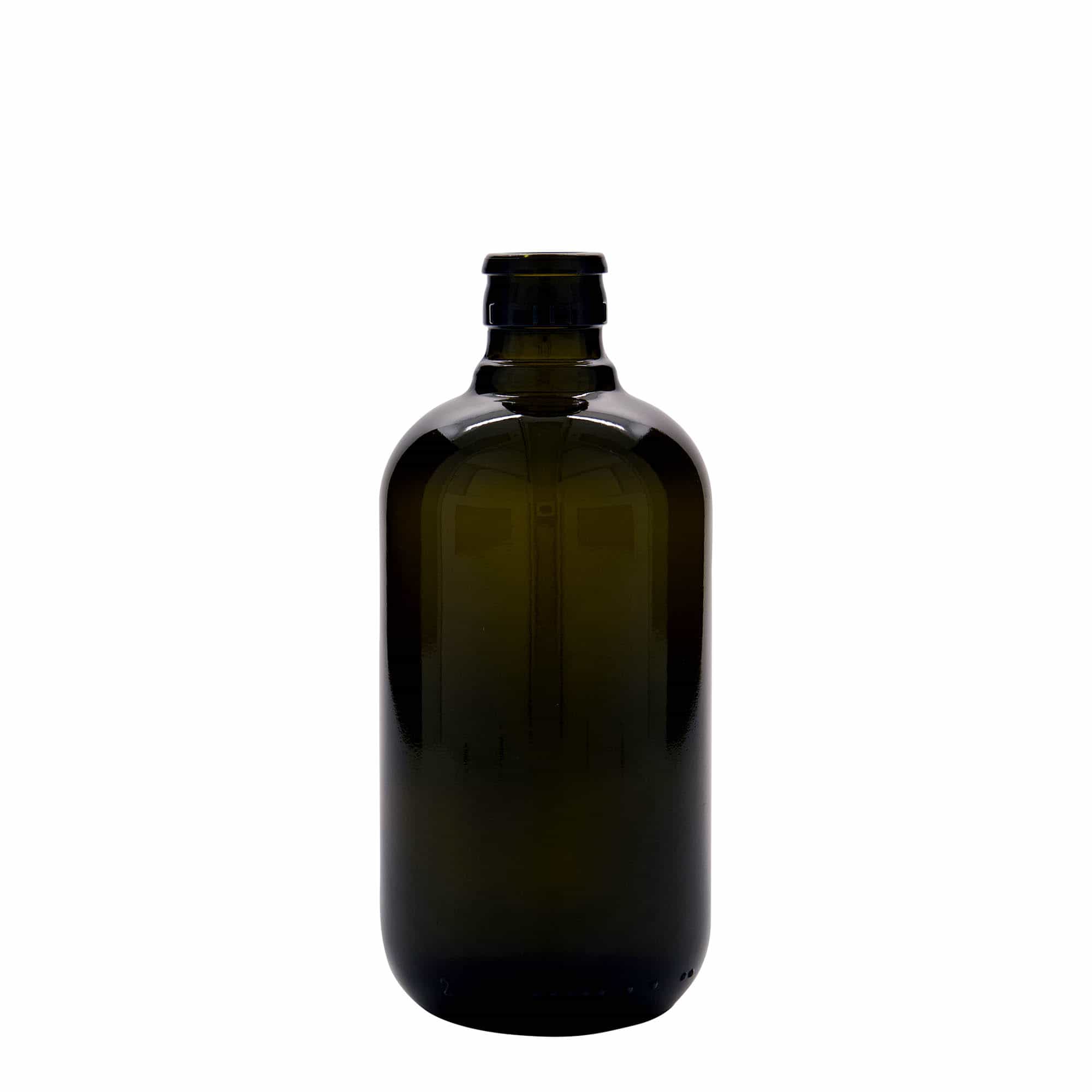 500 ml Garrafa para azeite e vinagre 'Biolio', vidro verde antigo, boca: DOP