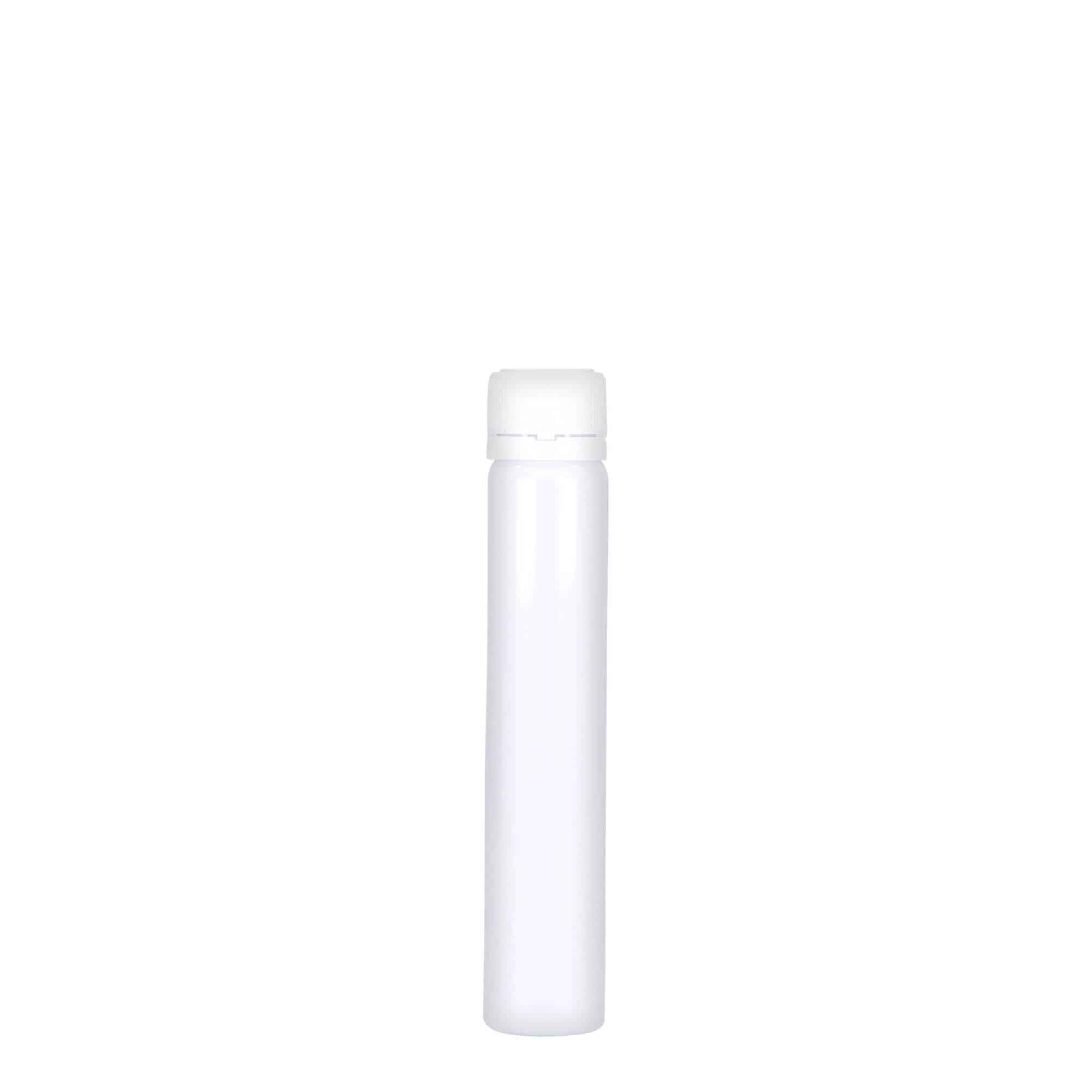 25 ml Tubo PET, plástico, branco, boca: Tampa de rosca