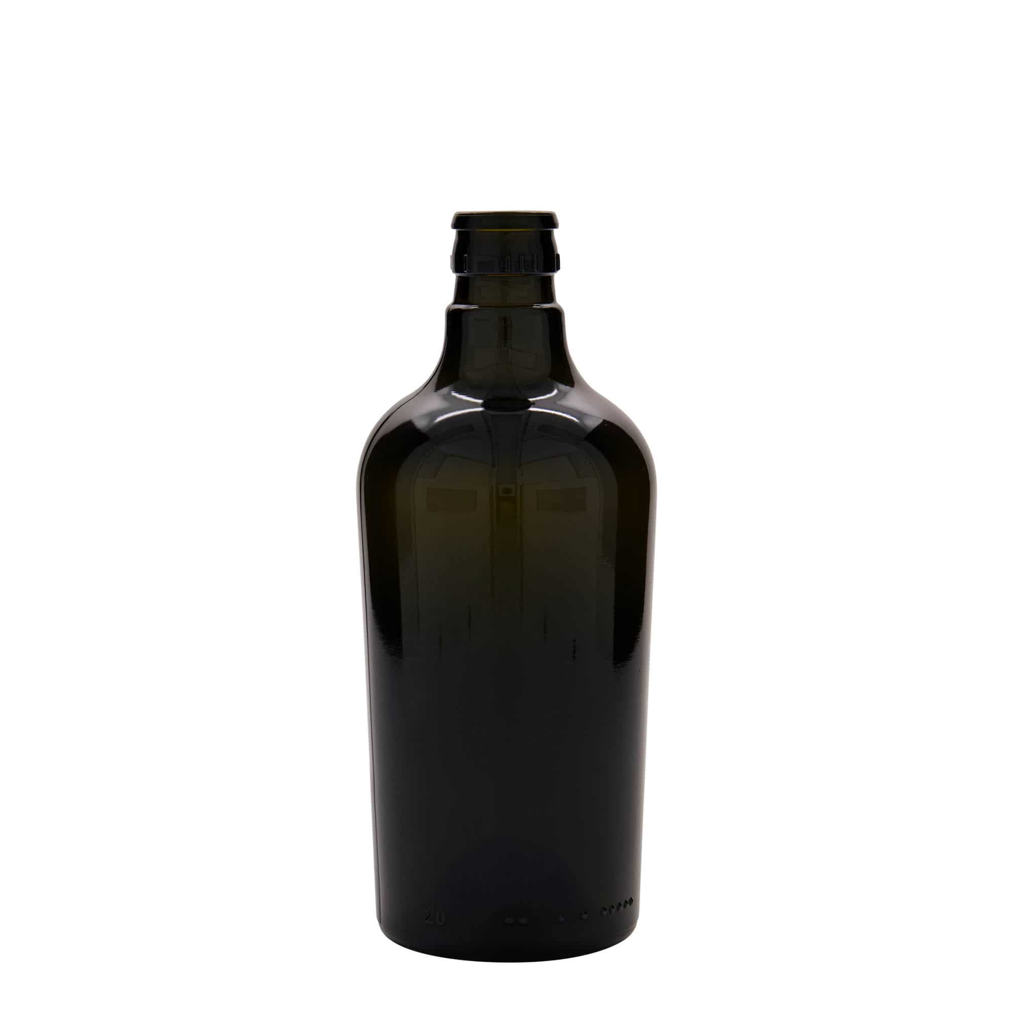 500 ml Garrafa para azeite e vinagre 'Oleum', vidro, verde antigo, boca: DOP