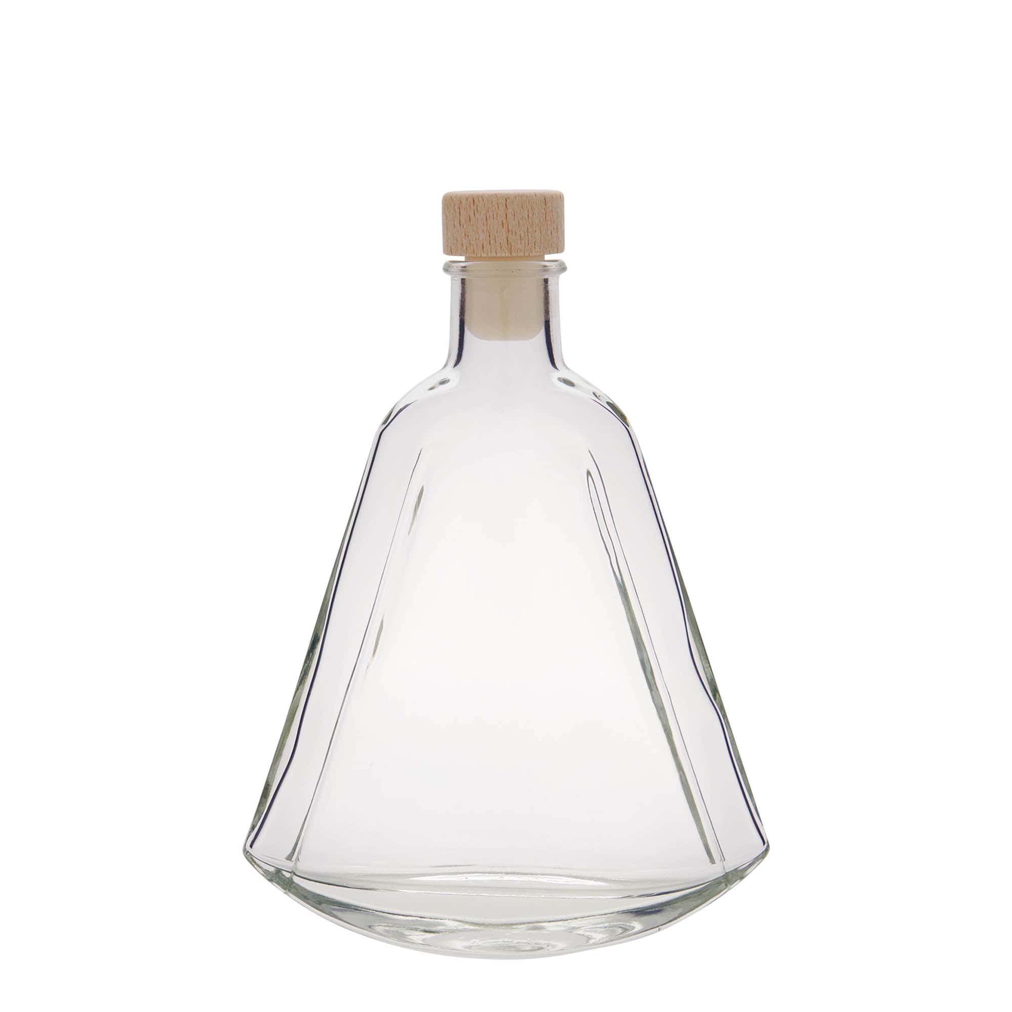 200 ml Garrafa de vidro 'Maurizio', oval, boca: Cortiça