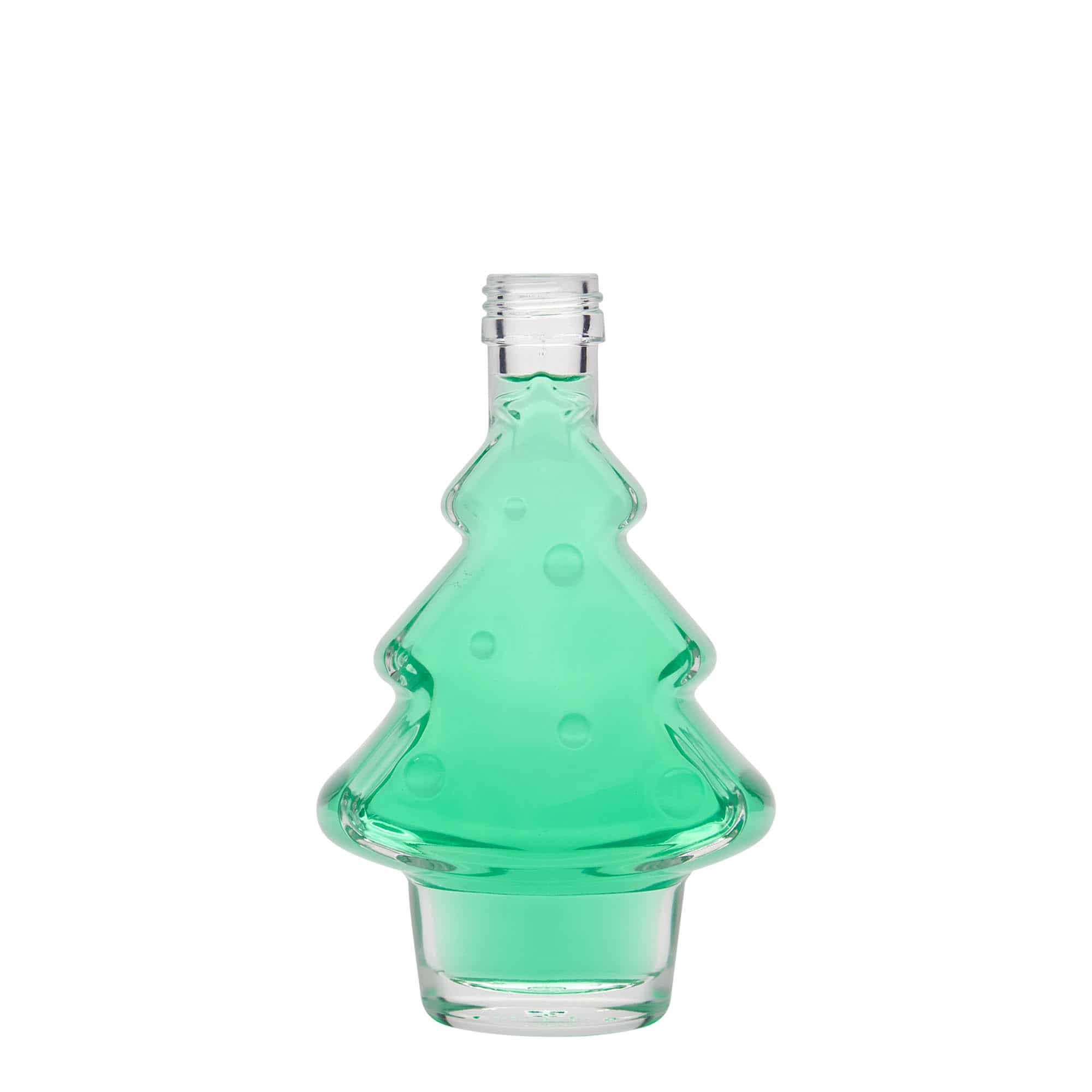 200 ml Garrafa de vidro 'Árvore de Natal', boca: PP 28