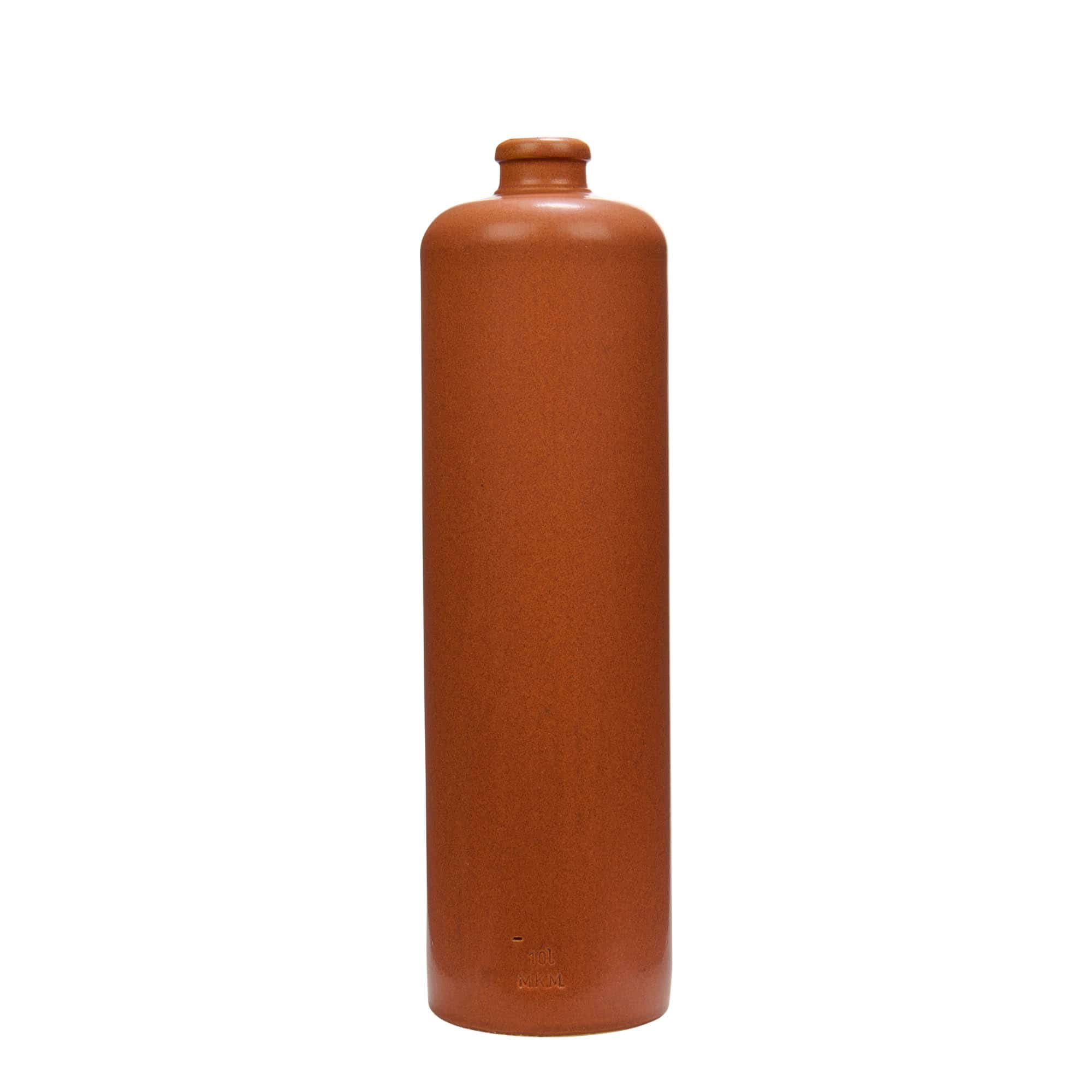 1000 ml Jarro de barro, grés, vermelho-castanho, boca: Cortiça