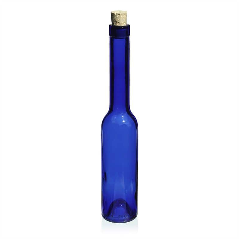 200 ml Garrafa de vidro 'Opera', azul, boca: Cortiça