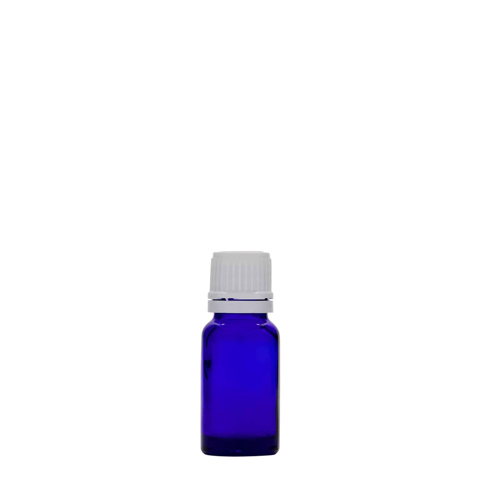 10 ml Frasco de medicamentos, vidro, azul real, boca: DIN 18