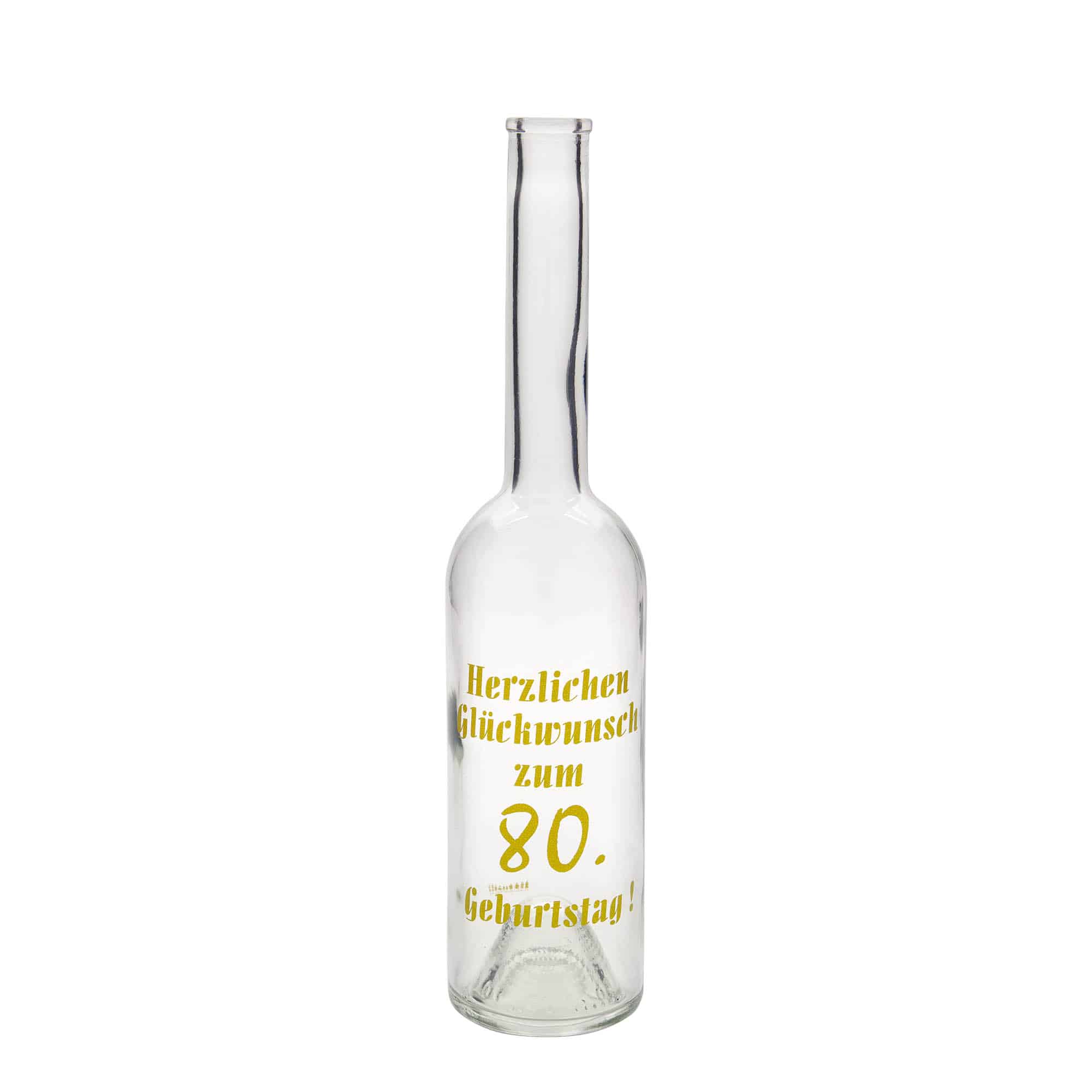 500 ml Garrafa de vidro 'Opera', Motivo: 80 anos, boca: Cortiça