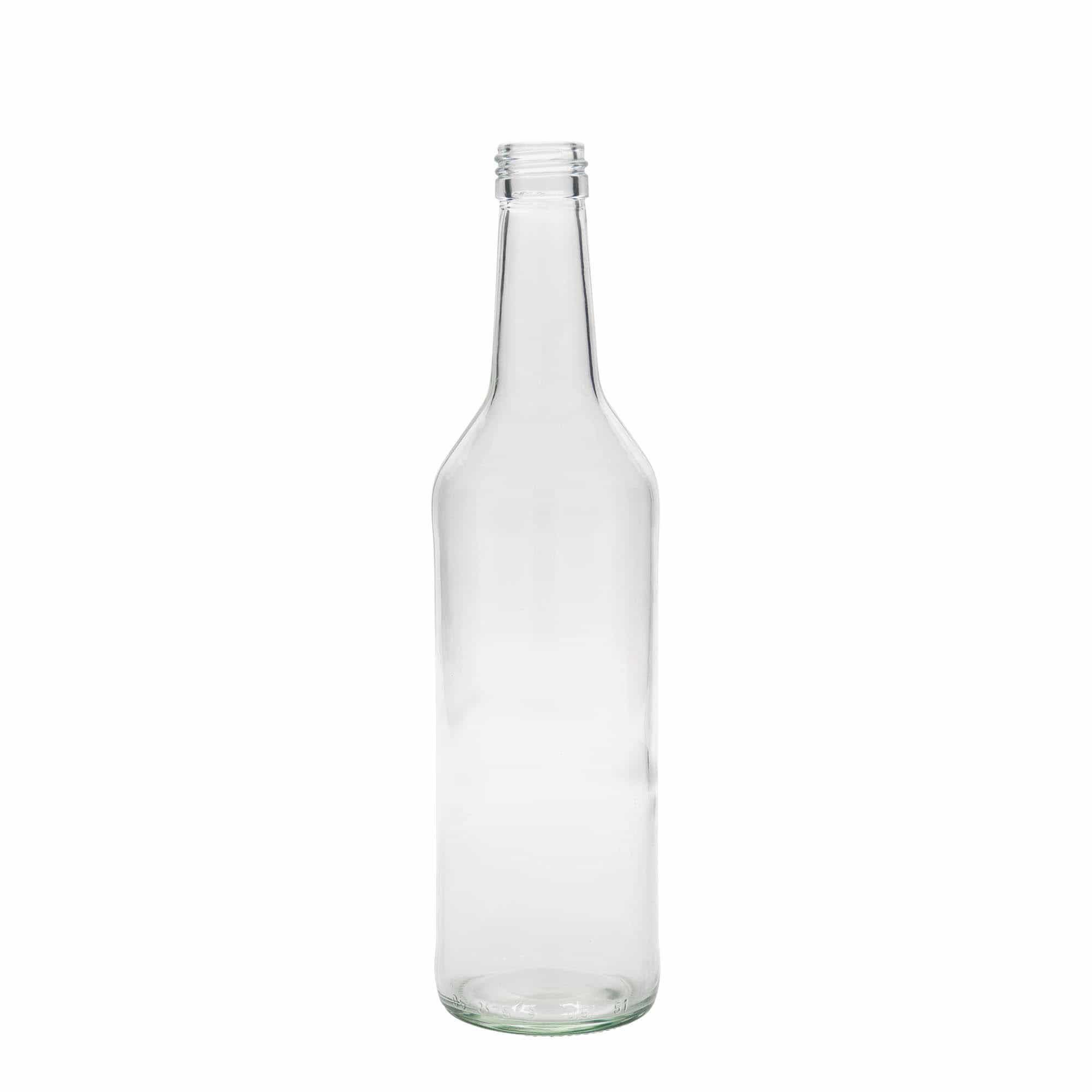 500 ml Garrafa de vidro pescoço reto, boca: PP 28