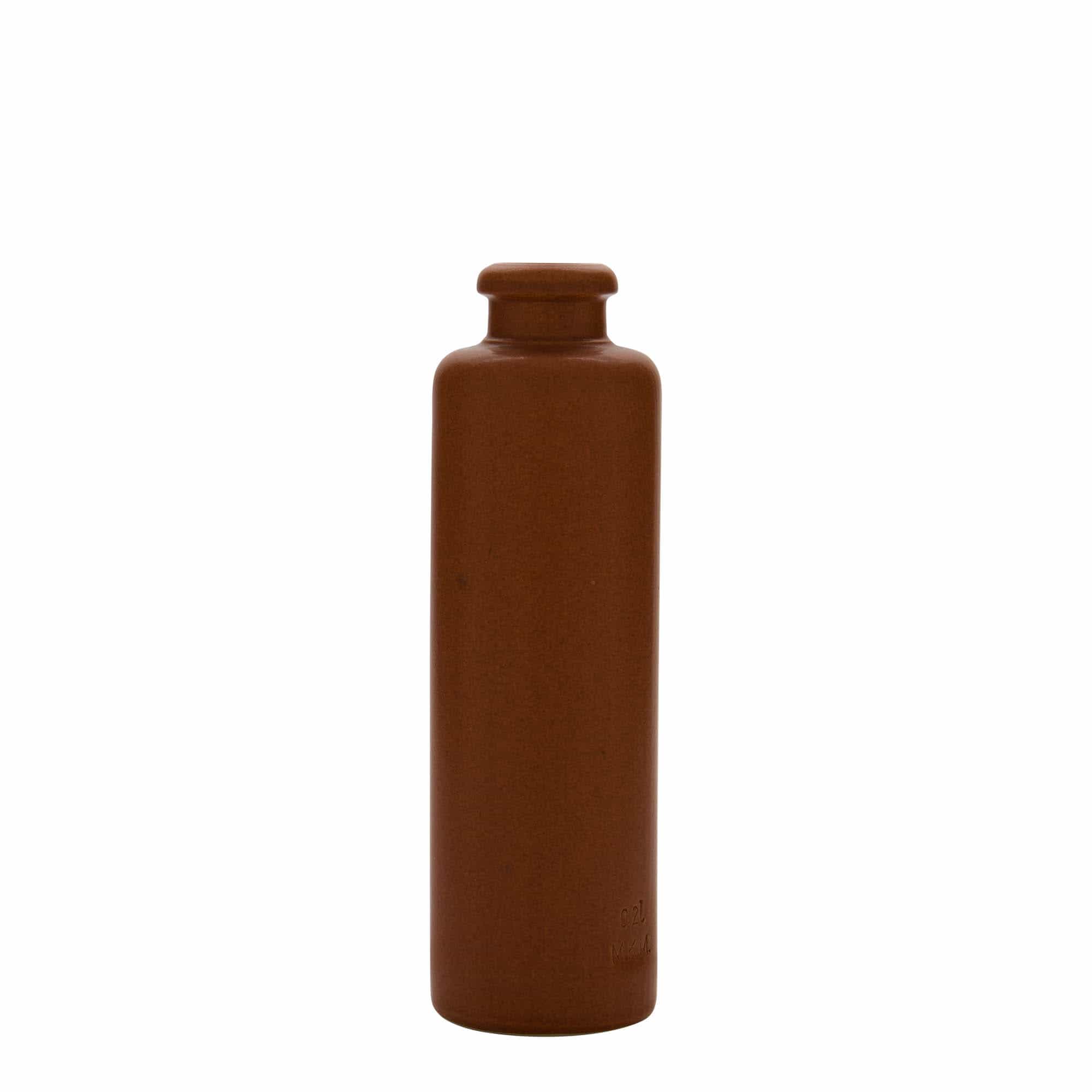 200 ml Jarro de barro, grés, vermelho-castanho, boca: Cortiça