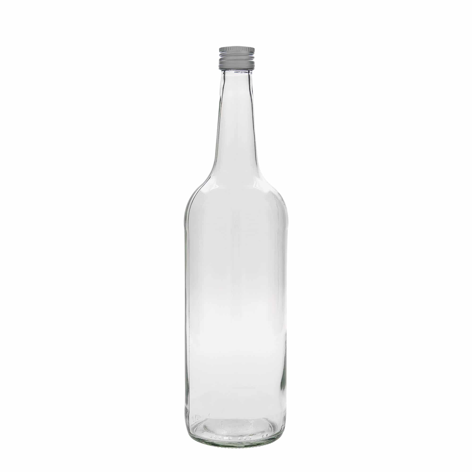 1000 ml Garrafa de vidro pescoço reto, boca: PP 28