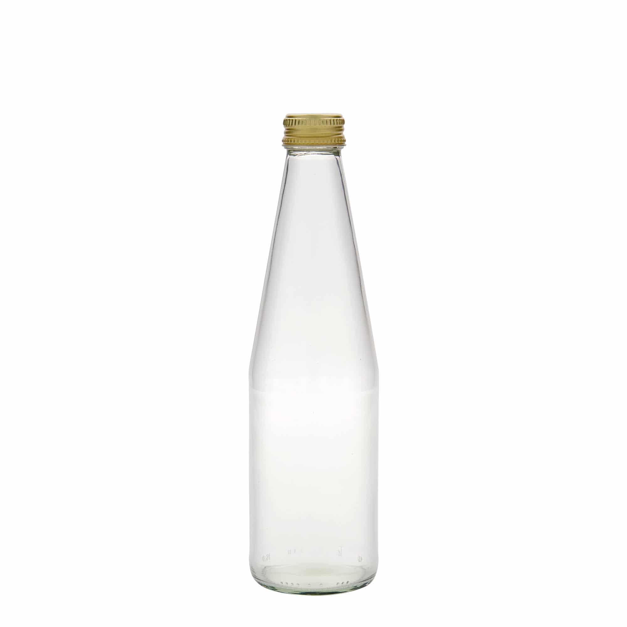 330 ml Garrafa universal forma de cenoura, vidro, boca: PP 28