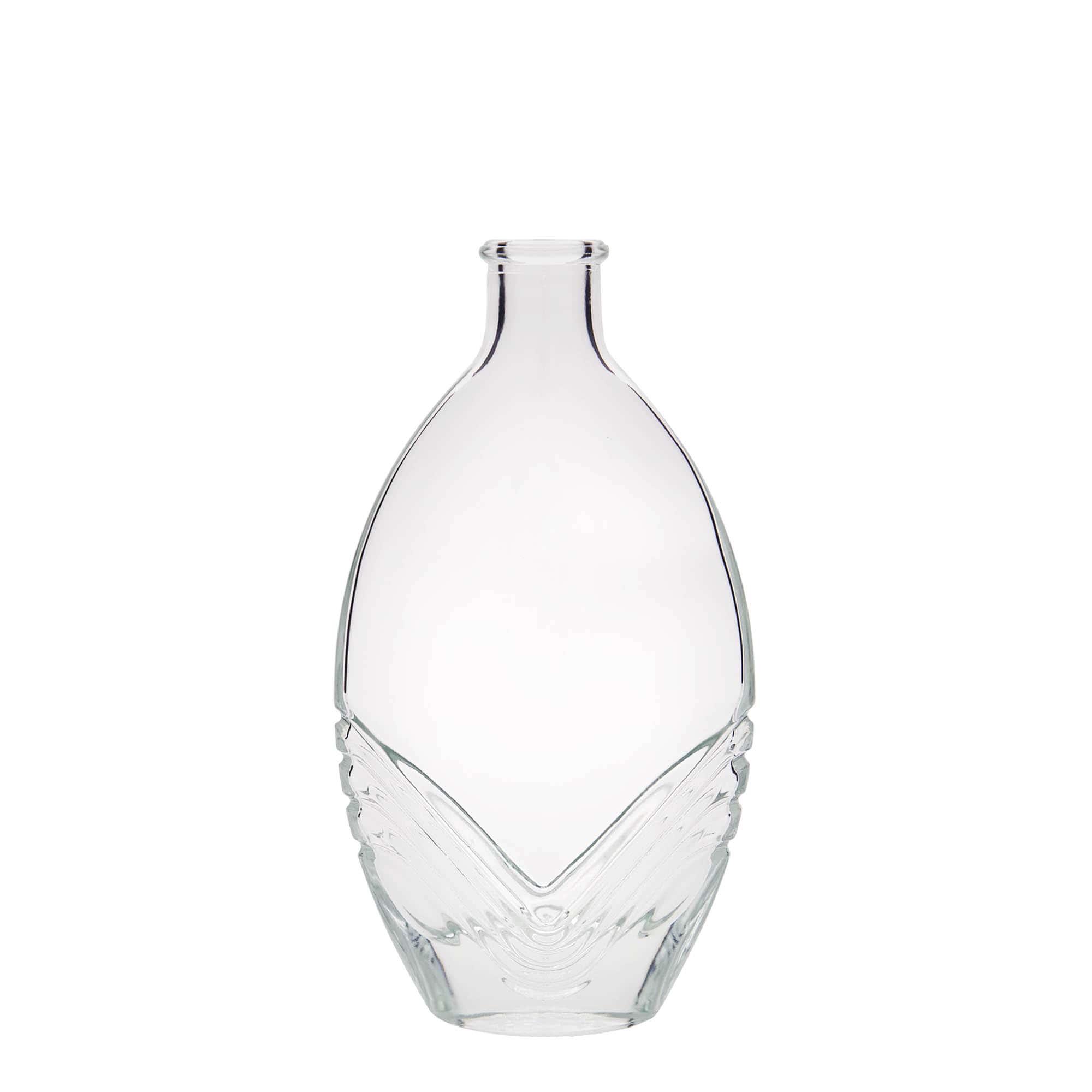 200 ml Garrafa de vidro 'Florence', oval, boca: Cortiça