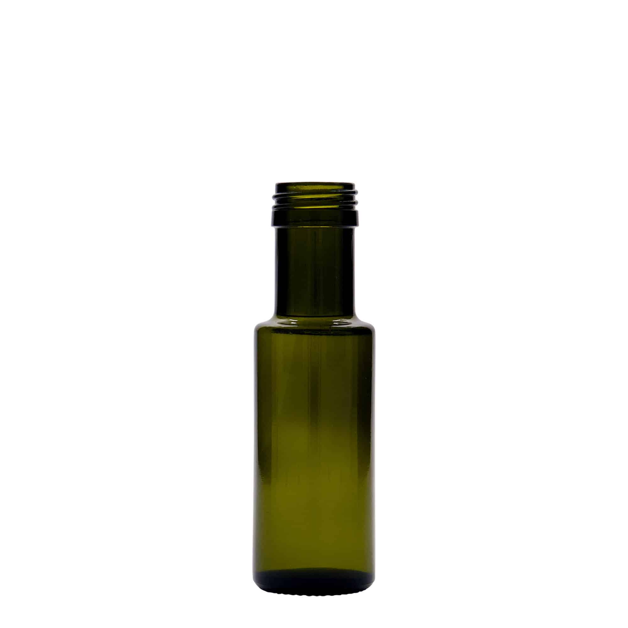 100 ml Garrafa de vidro 'Dorica', verde antigo, boca: PP 31,5