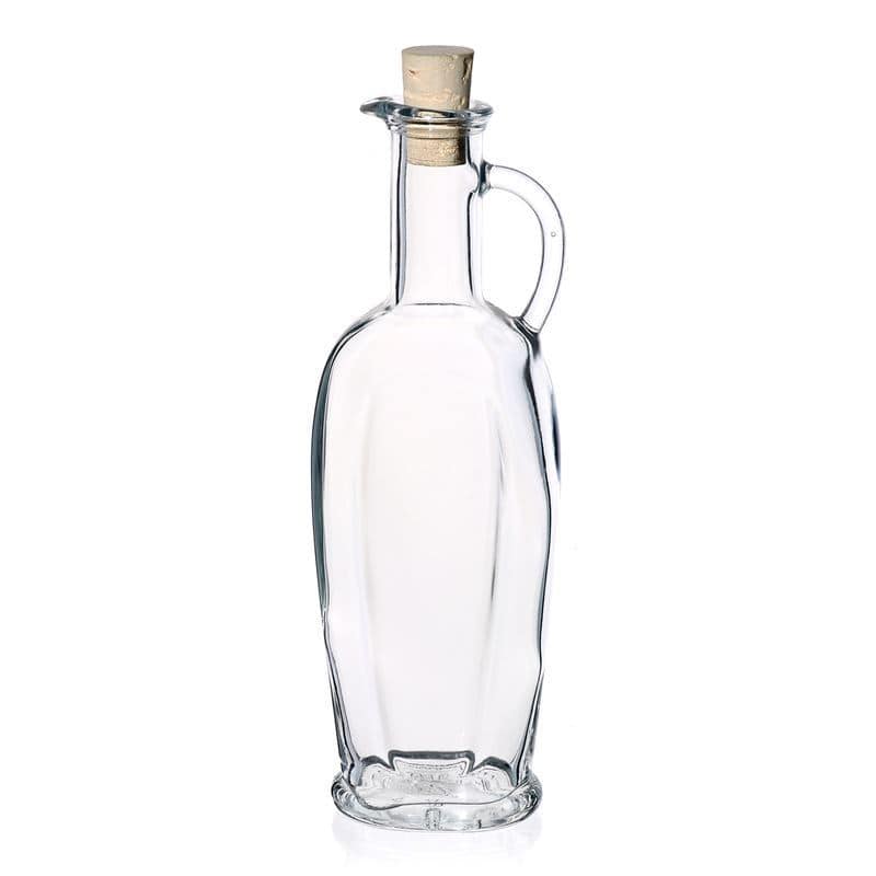 250 ml Garrafa de vidro 'Eleganta', oval, boca: Cortiça