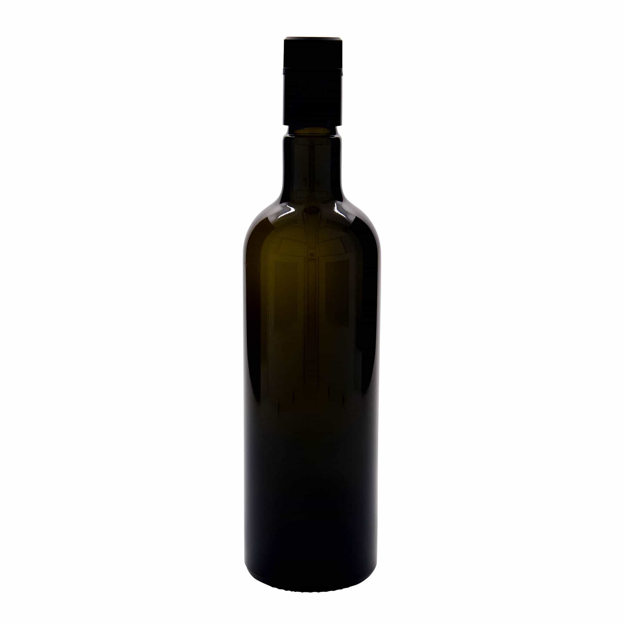 750 ml Garrafa para azeite e vinagre 'Willy New', vidro, verde antigo, boca: DOP