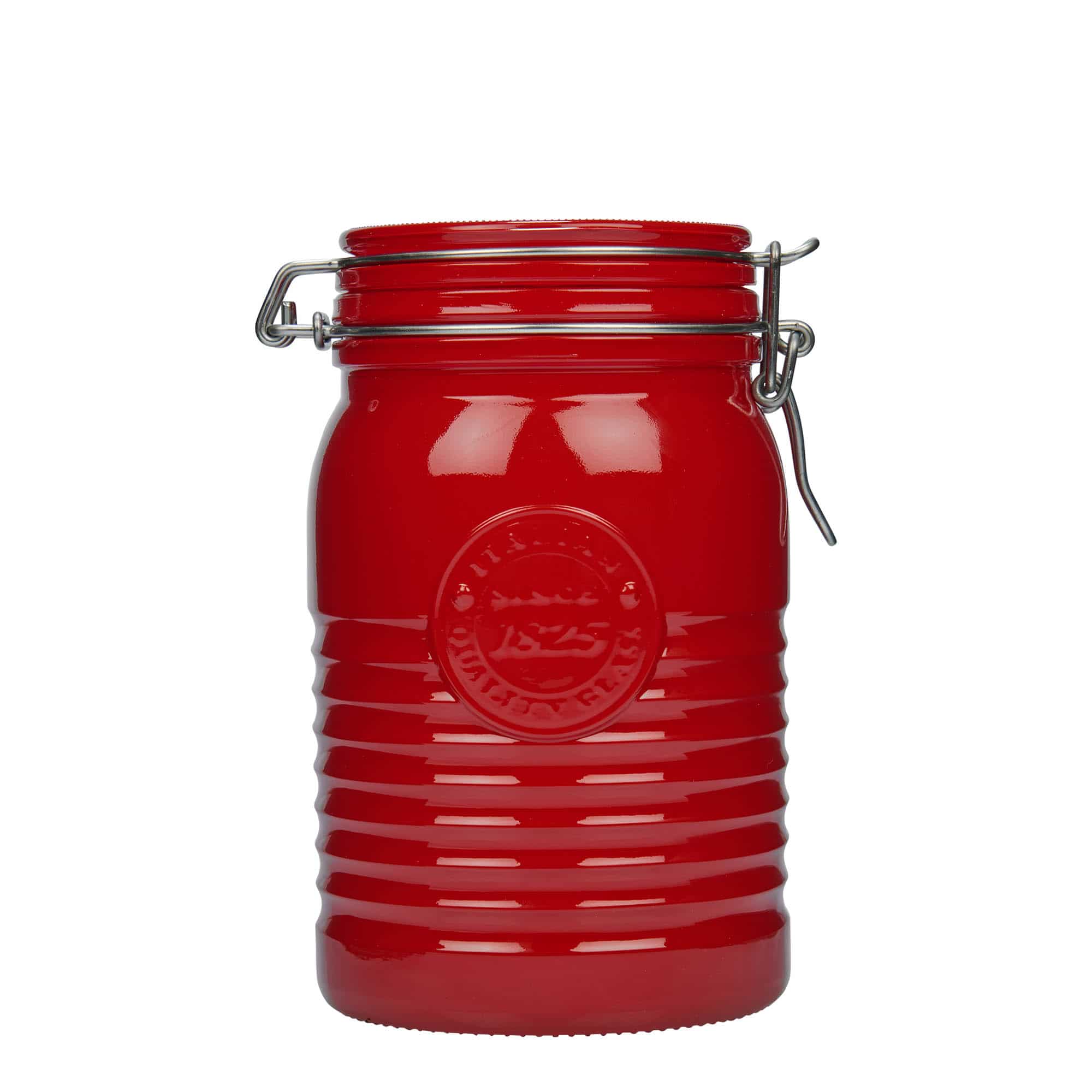 1000 ml Frasco hermético 'Officina 1825', vermelho, boca: Fecho hermético