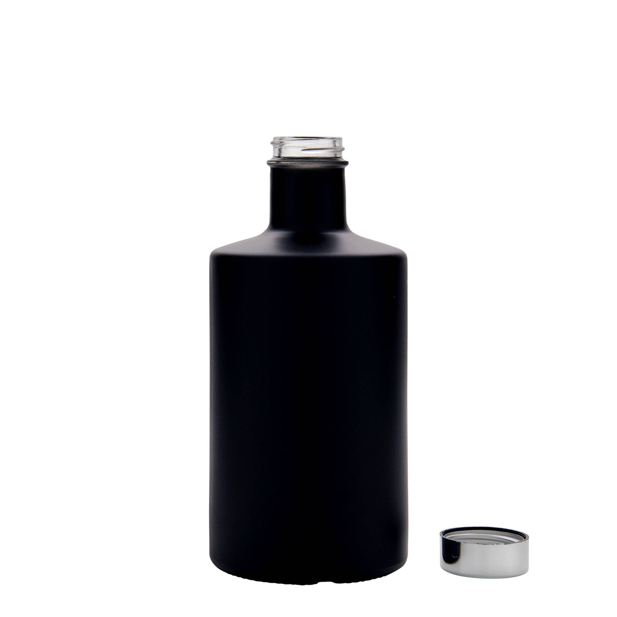 500 ml Garrafa de vidro 'Caroline', preto, boca: GPI 33