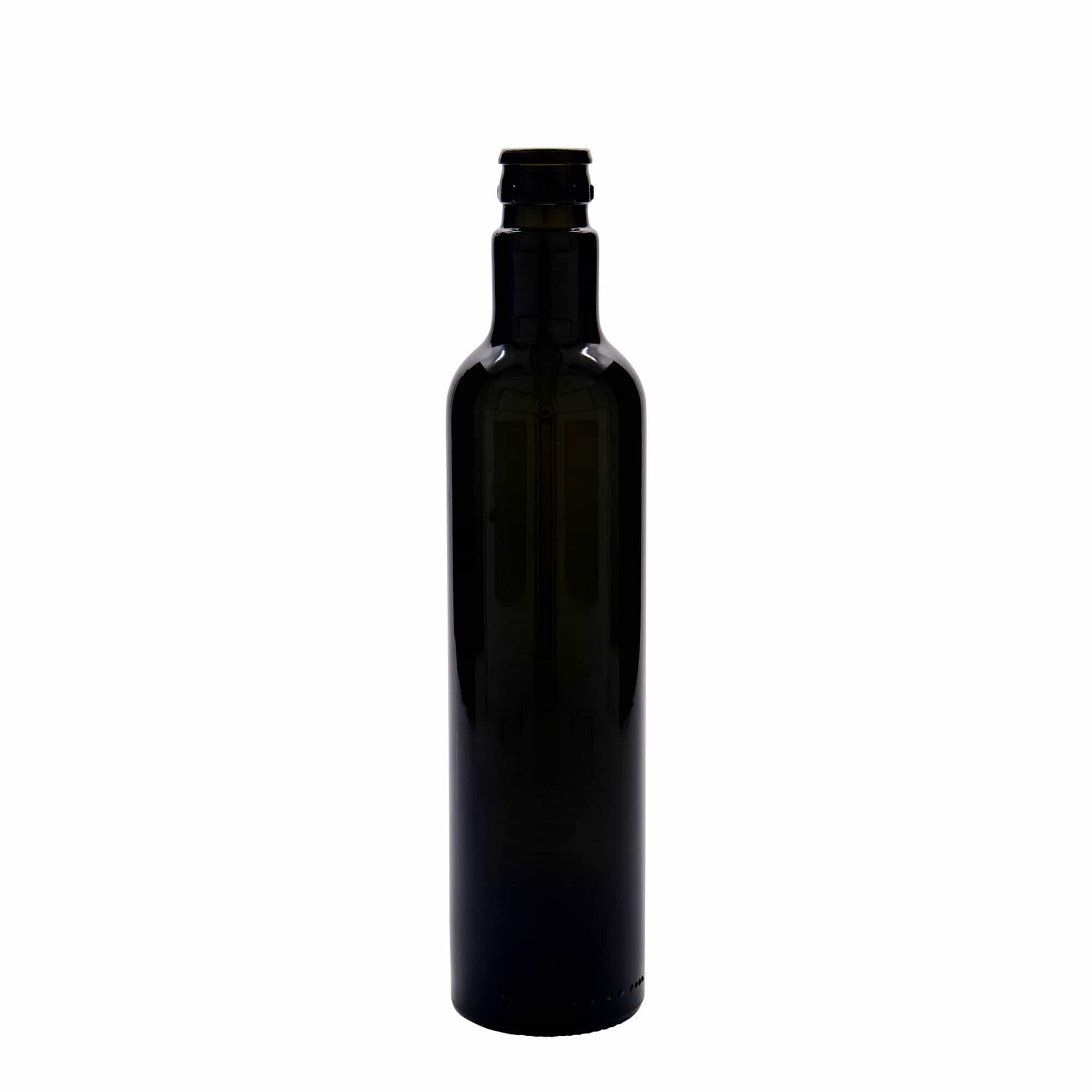 500 ml Garrafa para azeite e vinagre 'Willy New', vidro, verde antigo, boca: DOP