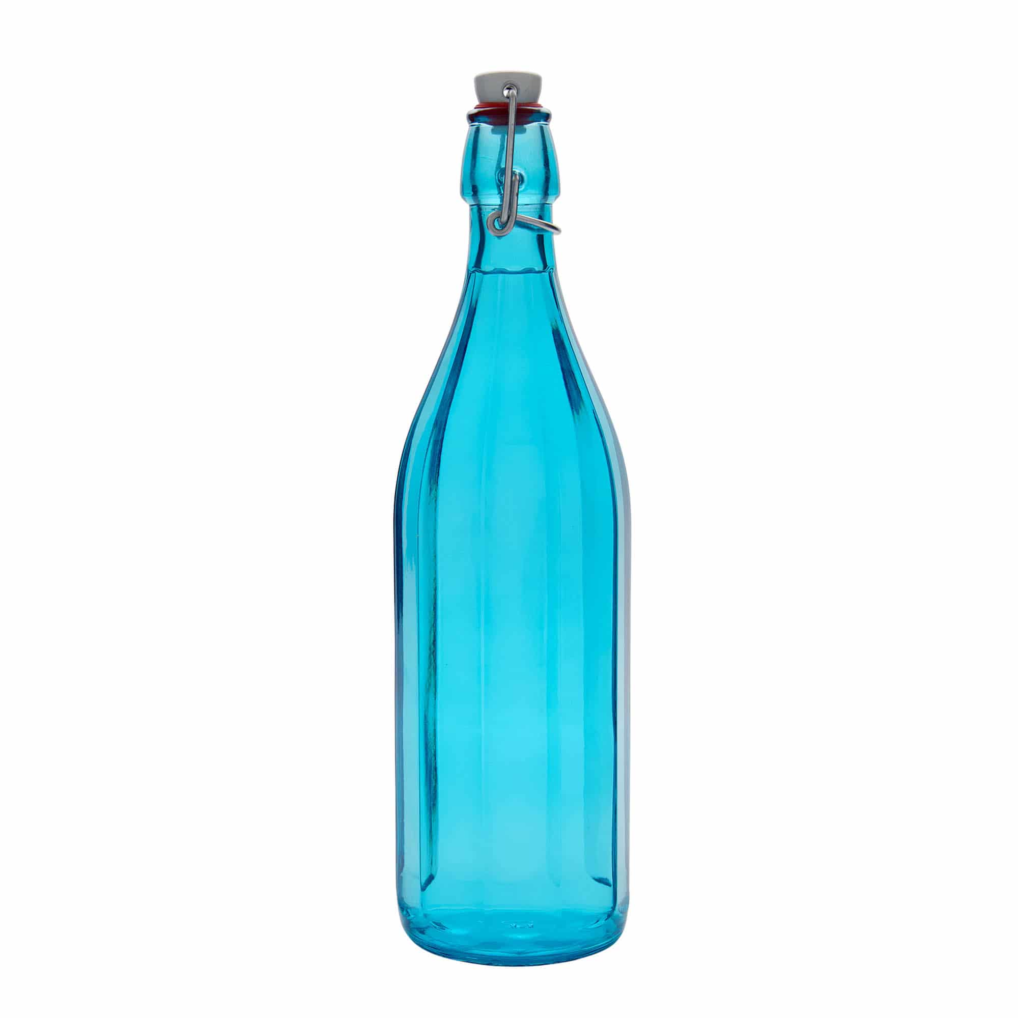 1000 ml Garrafa de vidro 'Oxford', decagonal, boca: Tampa mecânica