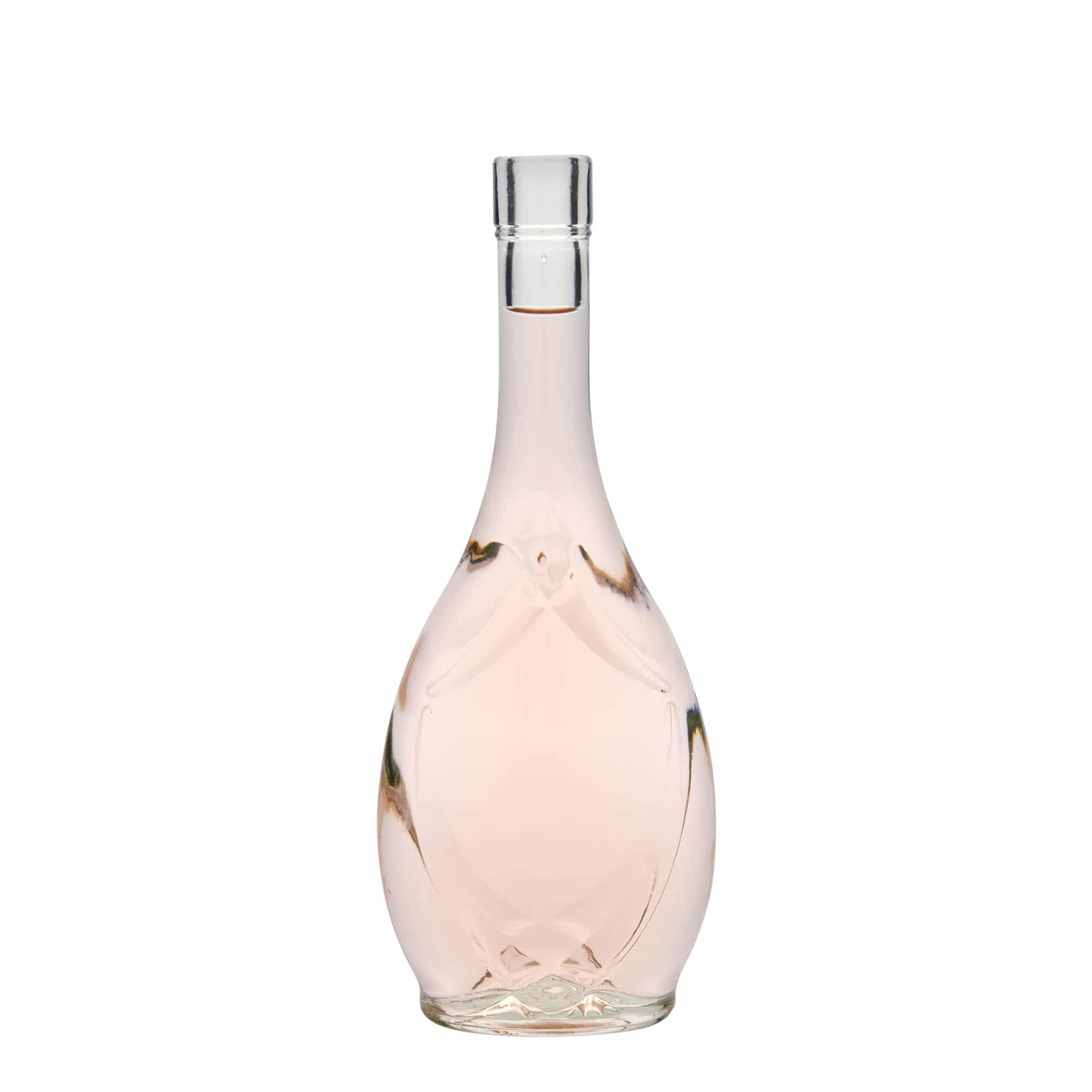 500 ml Garrafa de vidro 'Saragossa', oval, boca: Cortiça