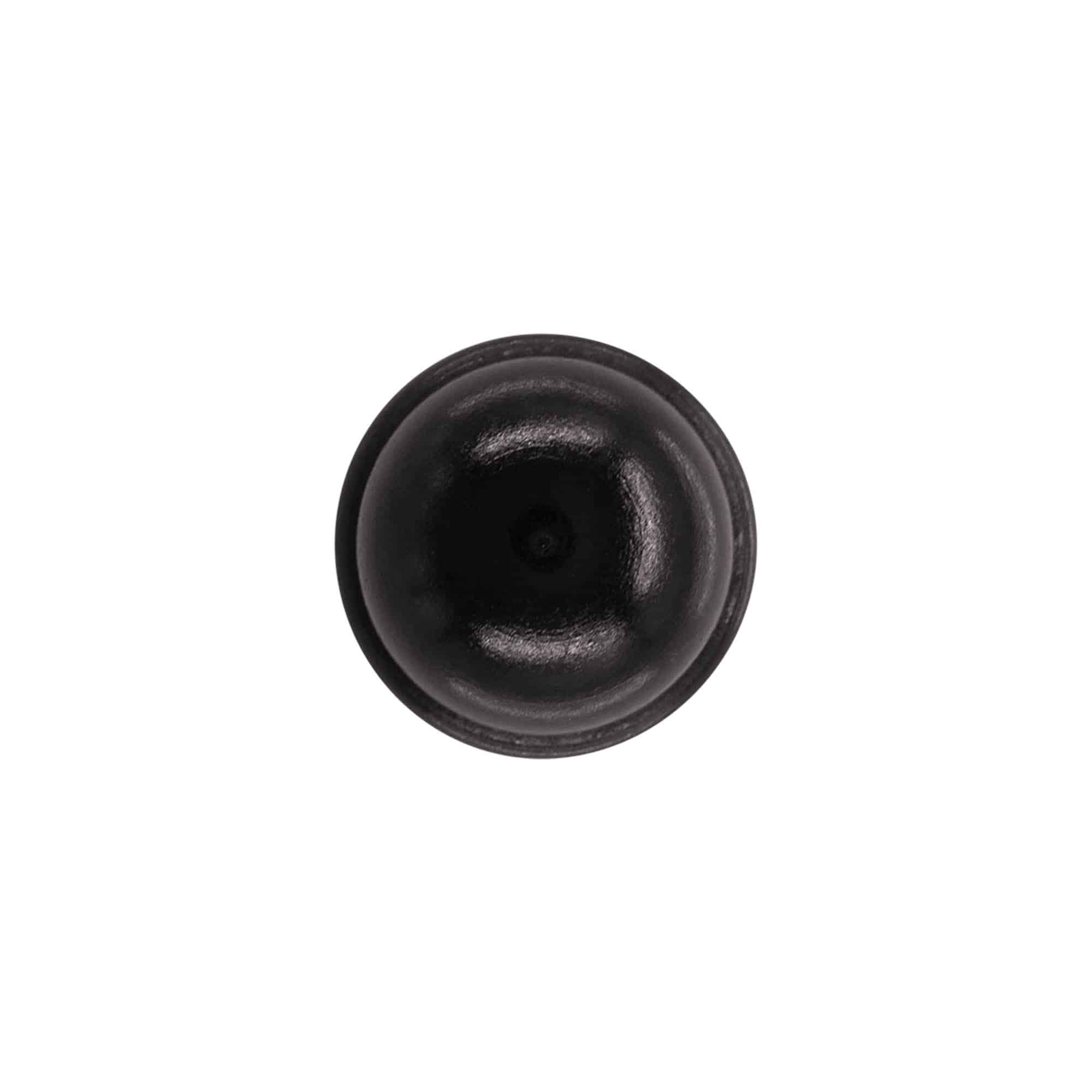 Rolhas capsuladas 19 mm, madeira, preto, para boca: Cortiça