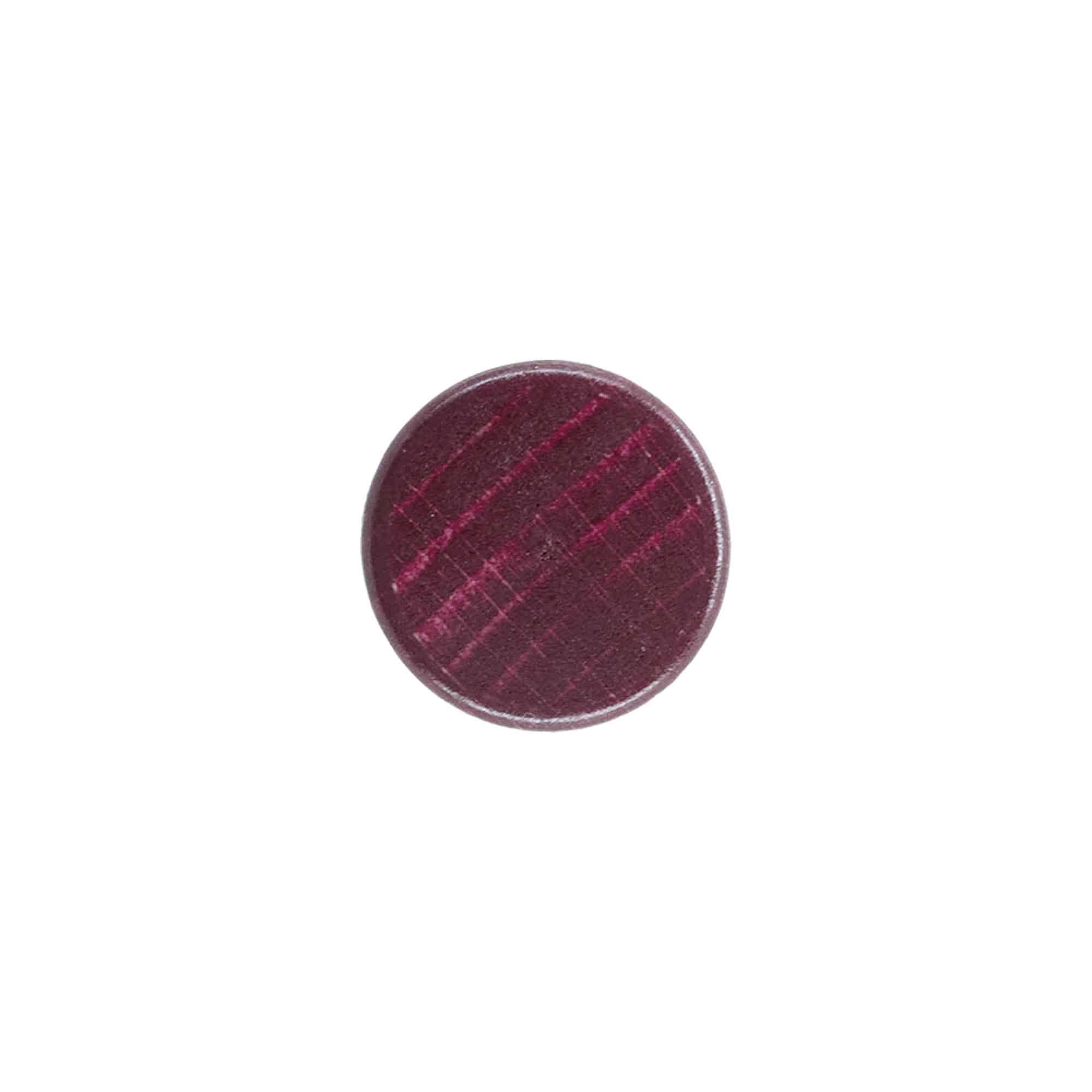 Rolhas capsuladas 19 mm, madeira, vermelho bordeaux, para boca: Cortiça