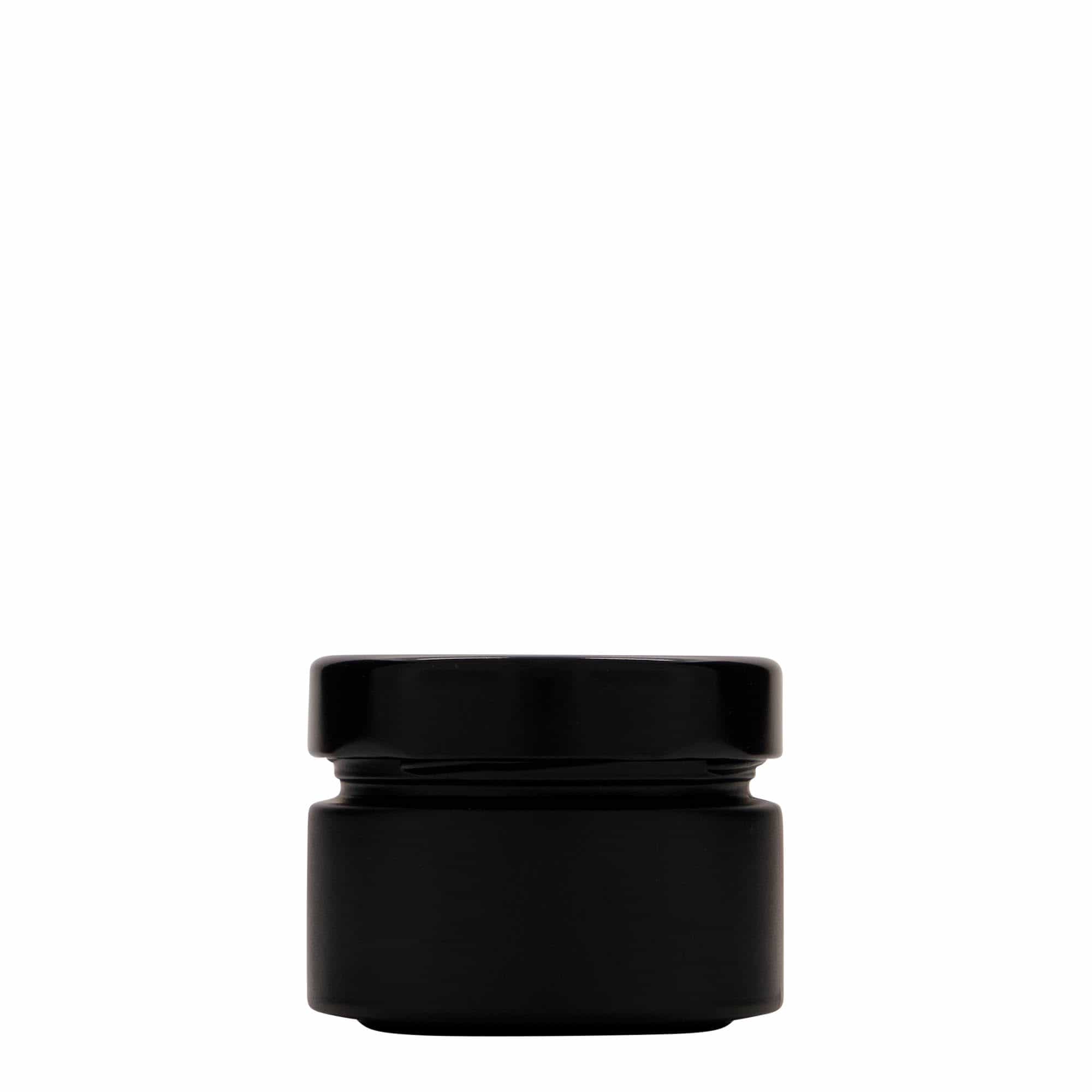 130 ml Garrafa redonda 'Aurora', preto, boca: Deep-Twist-Off (DTO 66)