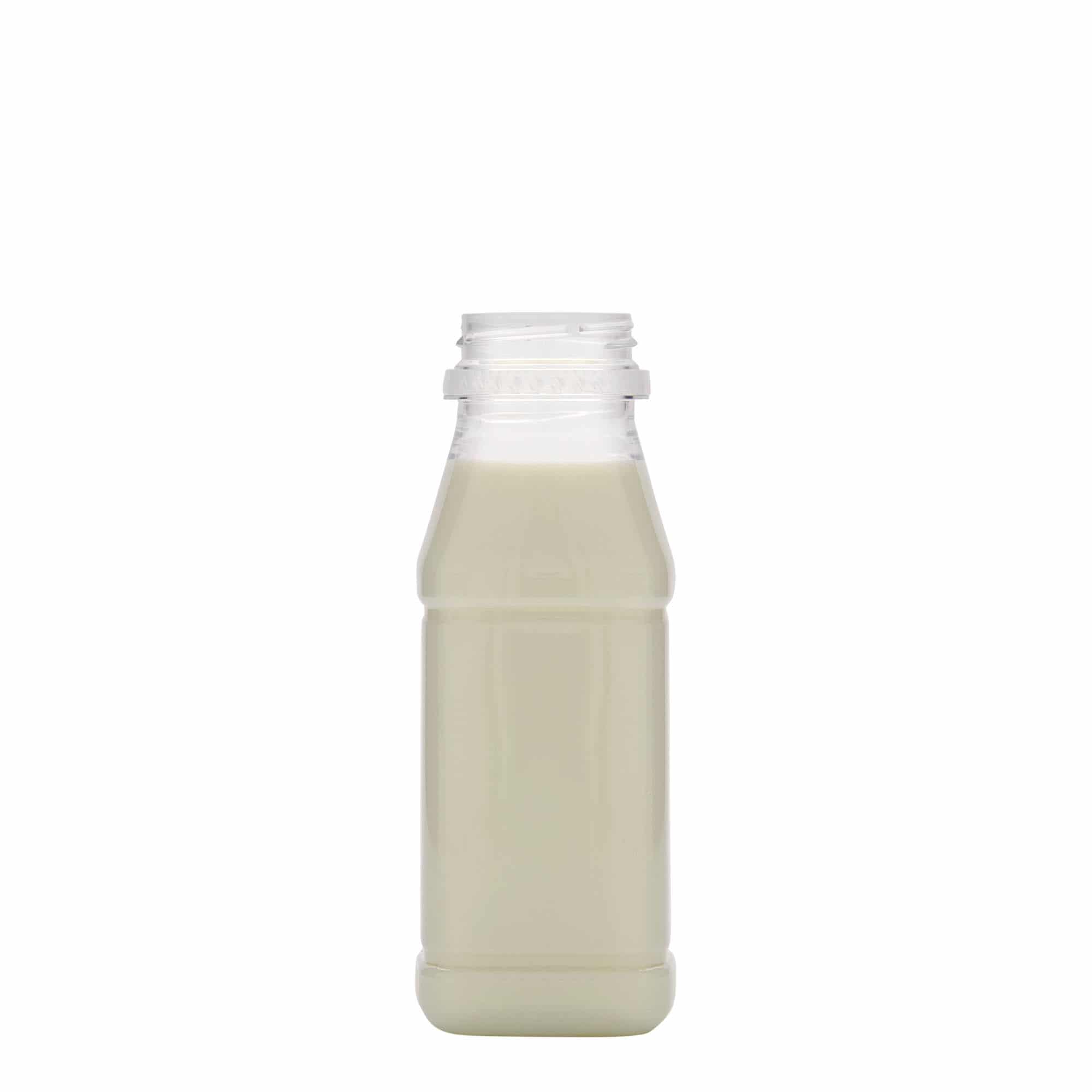 250 ml Garrafa PET 'Milk and Juice Carré',quadrada, plástico, boca: 38 mm