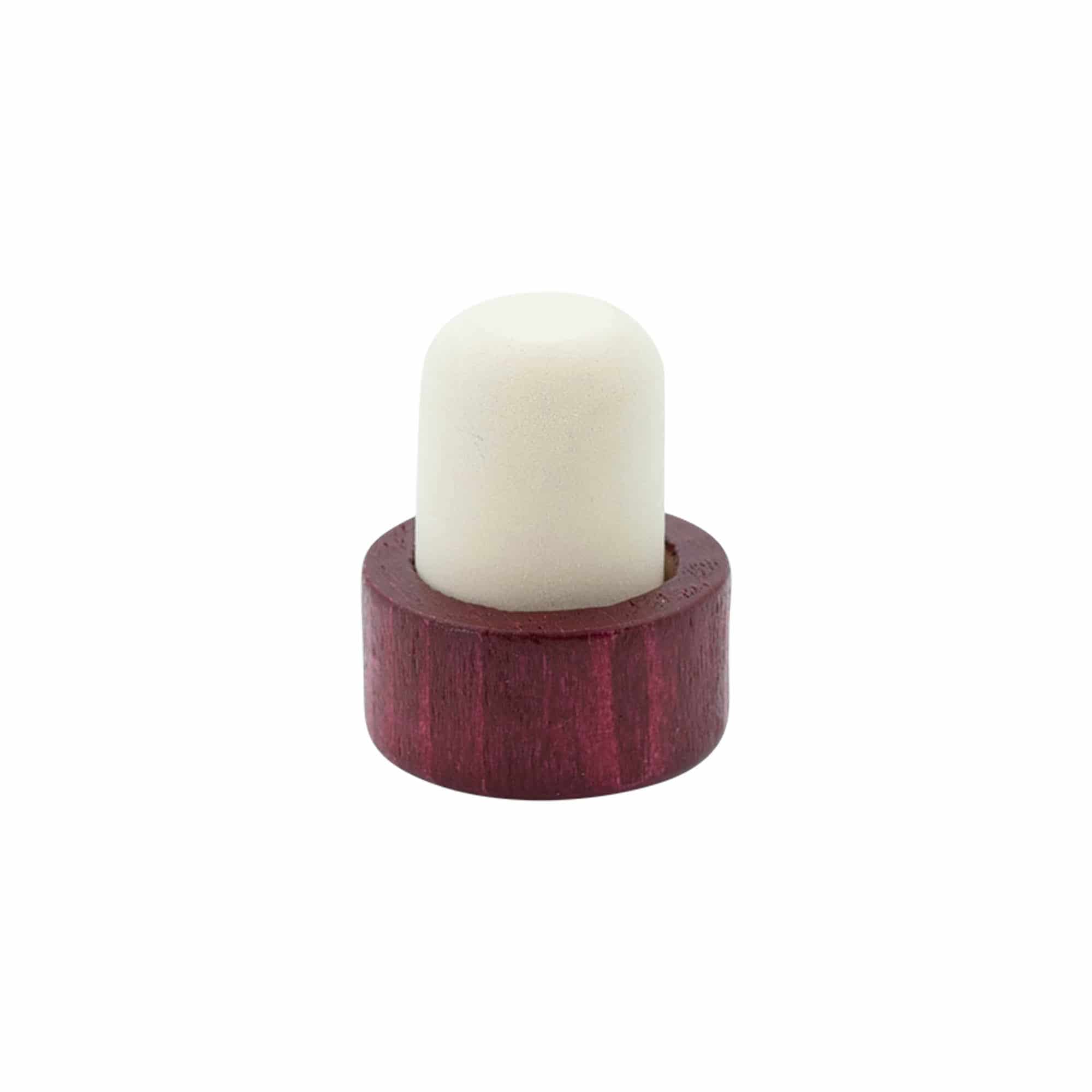 Rolhas capsuladas 19 mm, madeira, vermelho bordeaux, para boca: Cortiça