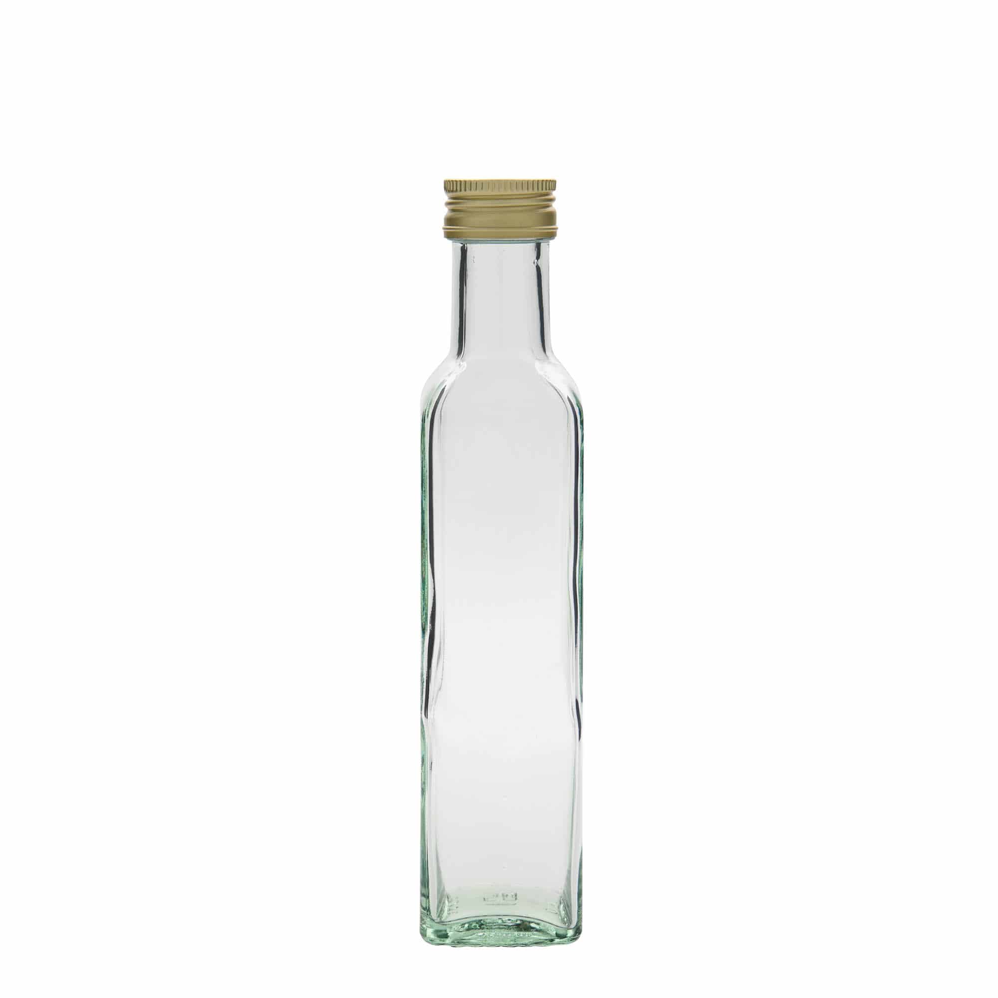 250 ml Garrafa de vidro 'Marasca', quadrada, boca: PP 31,5