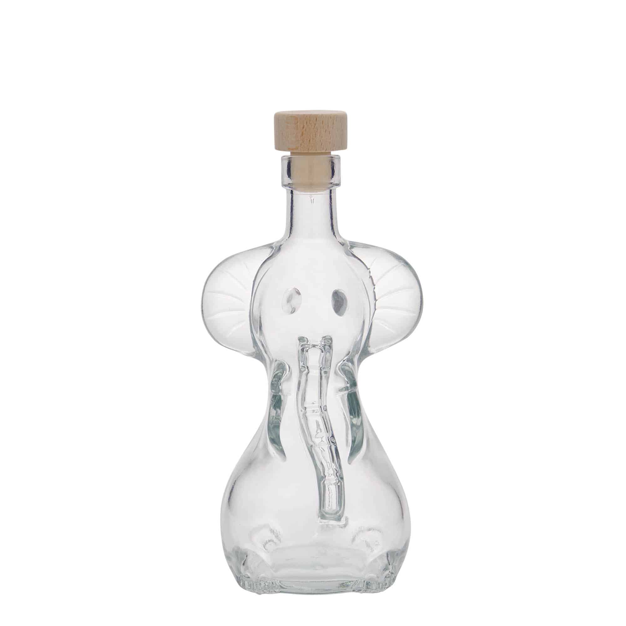 200 ml Garrafa de vidro 'Elefante', boca: Cortiça