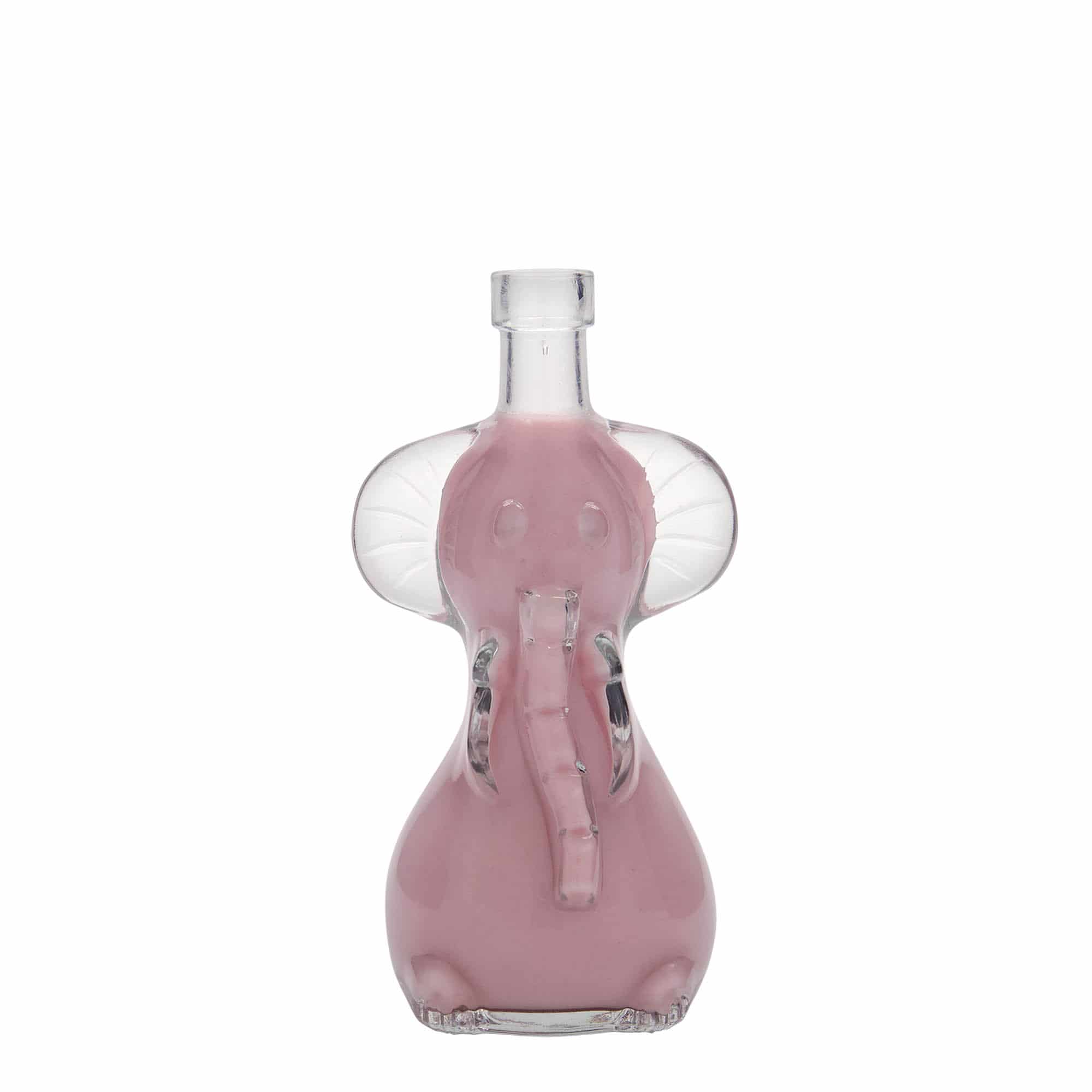 200 ml Garrafa de vidro 'Elefante', boca: Cortiça