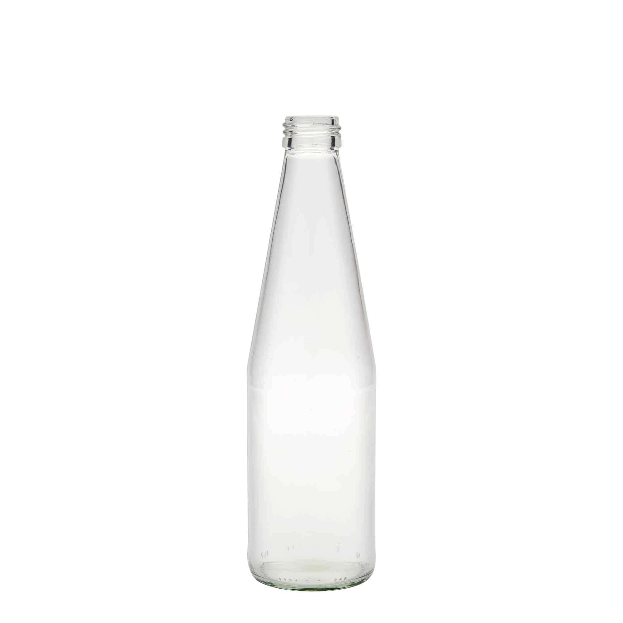 330 ml Garrafa universal forma de cenoura, vidro, boca: PP 28