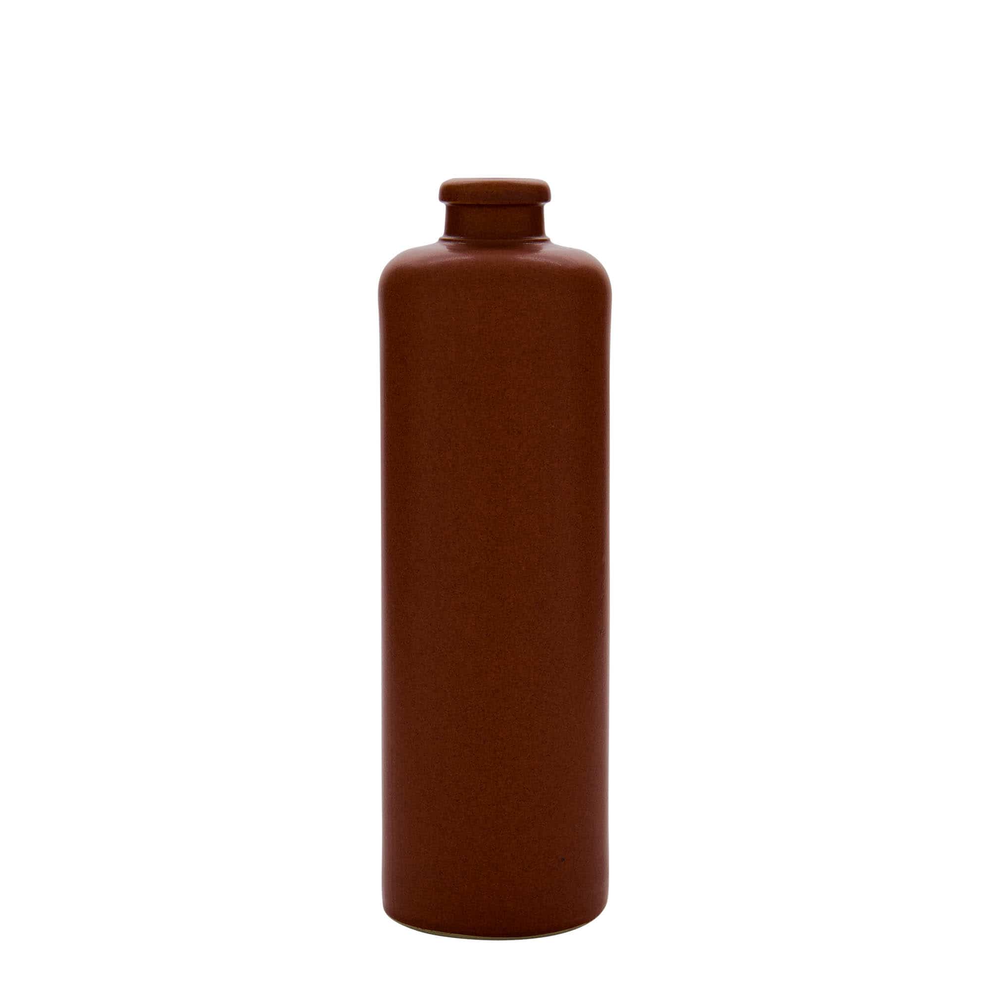 500 ml Jarro de barro, grés, vermelho-castanho, boca: Cortiça