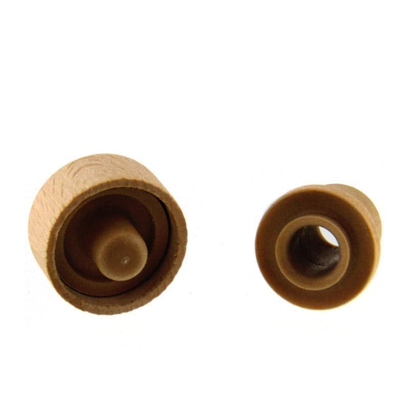 Rolhas capsuladas com abertura de dosagem19 mm, plástico, várias cores, para boca: Cortiça