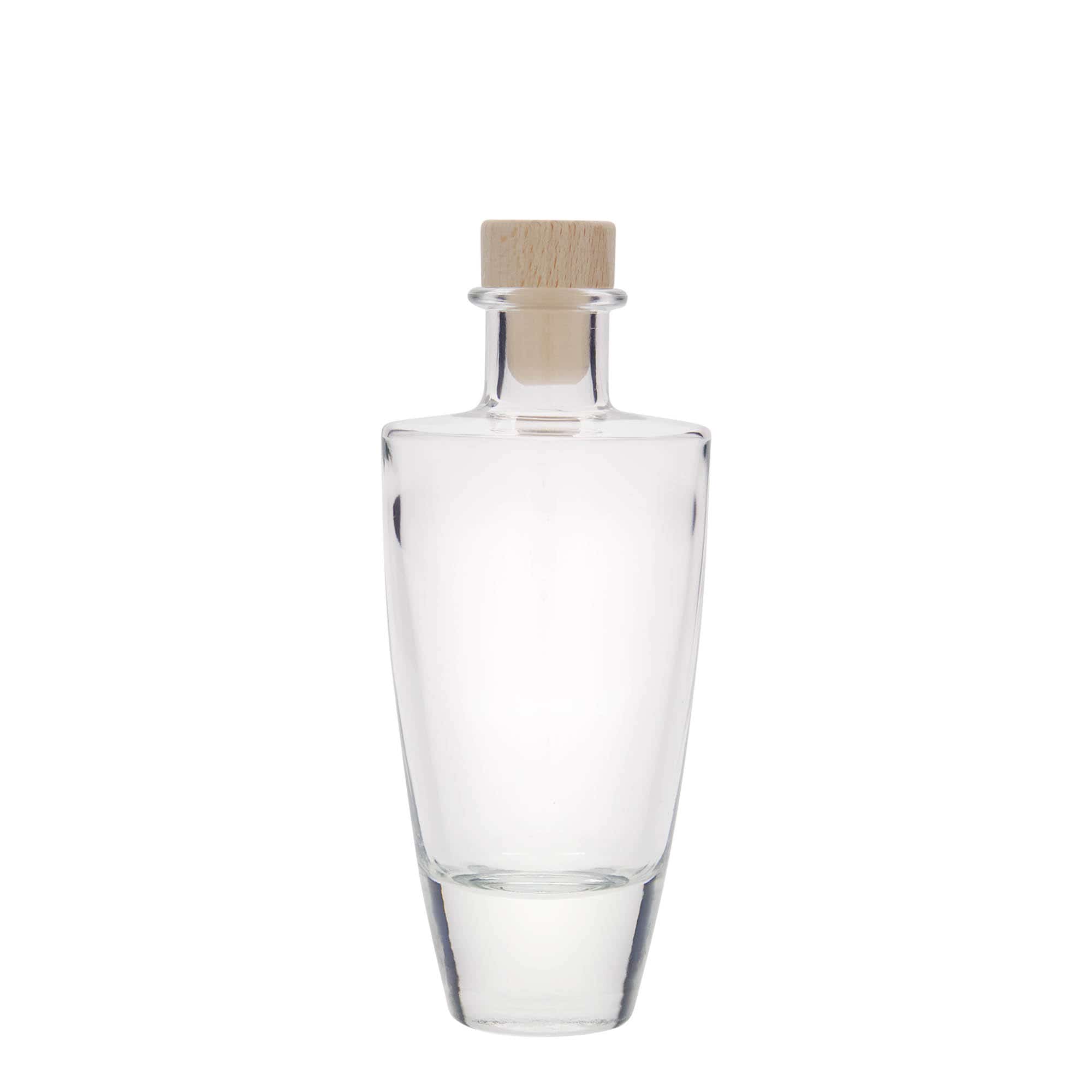 200 ml Garrafa de vidro 'Vanessa', oval, boca: Cortiça