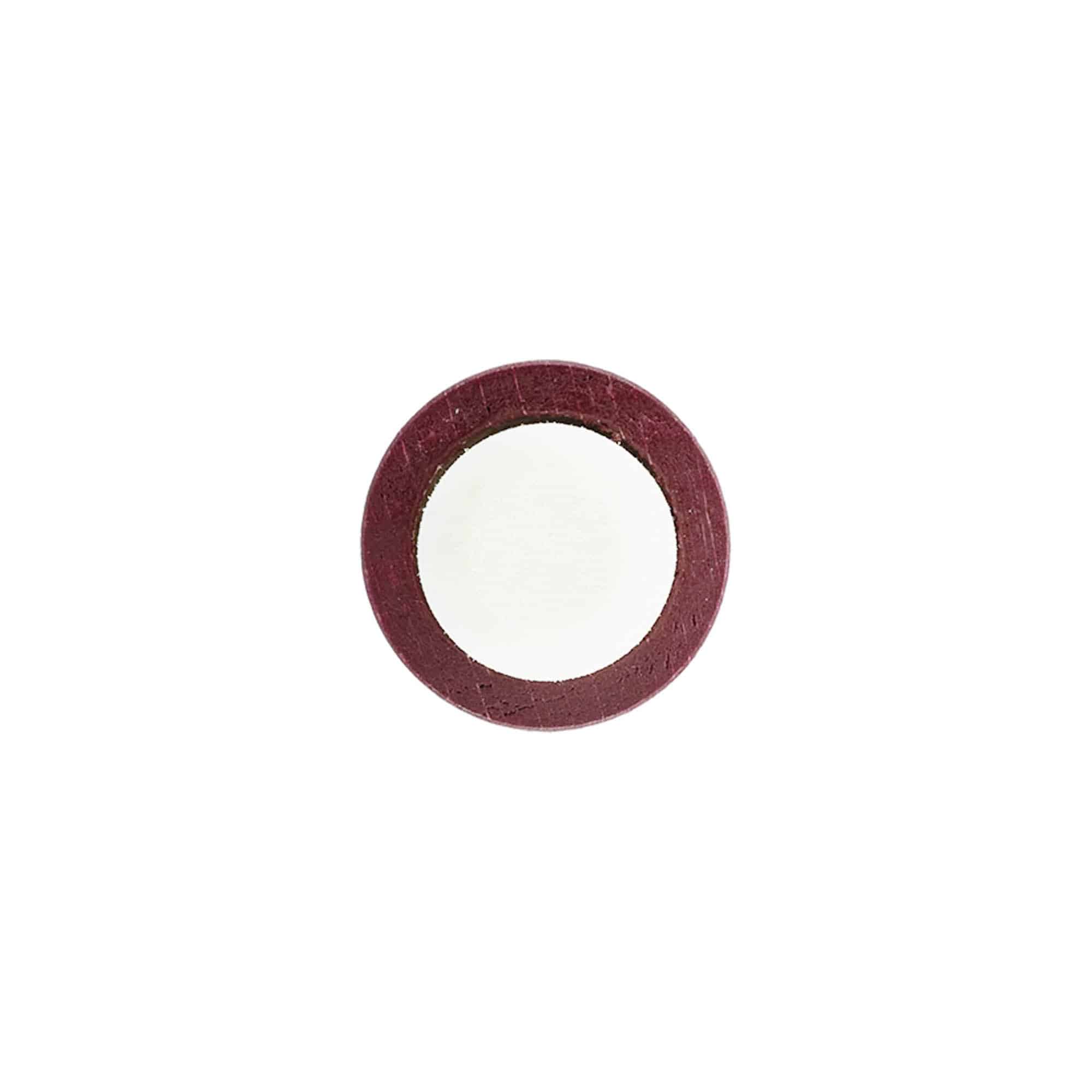 Rolhas capsuladas 19 mm, madeira, vermelho bordeaux, para boca: Cortiça