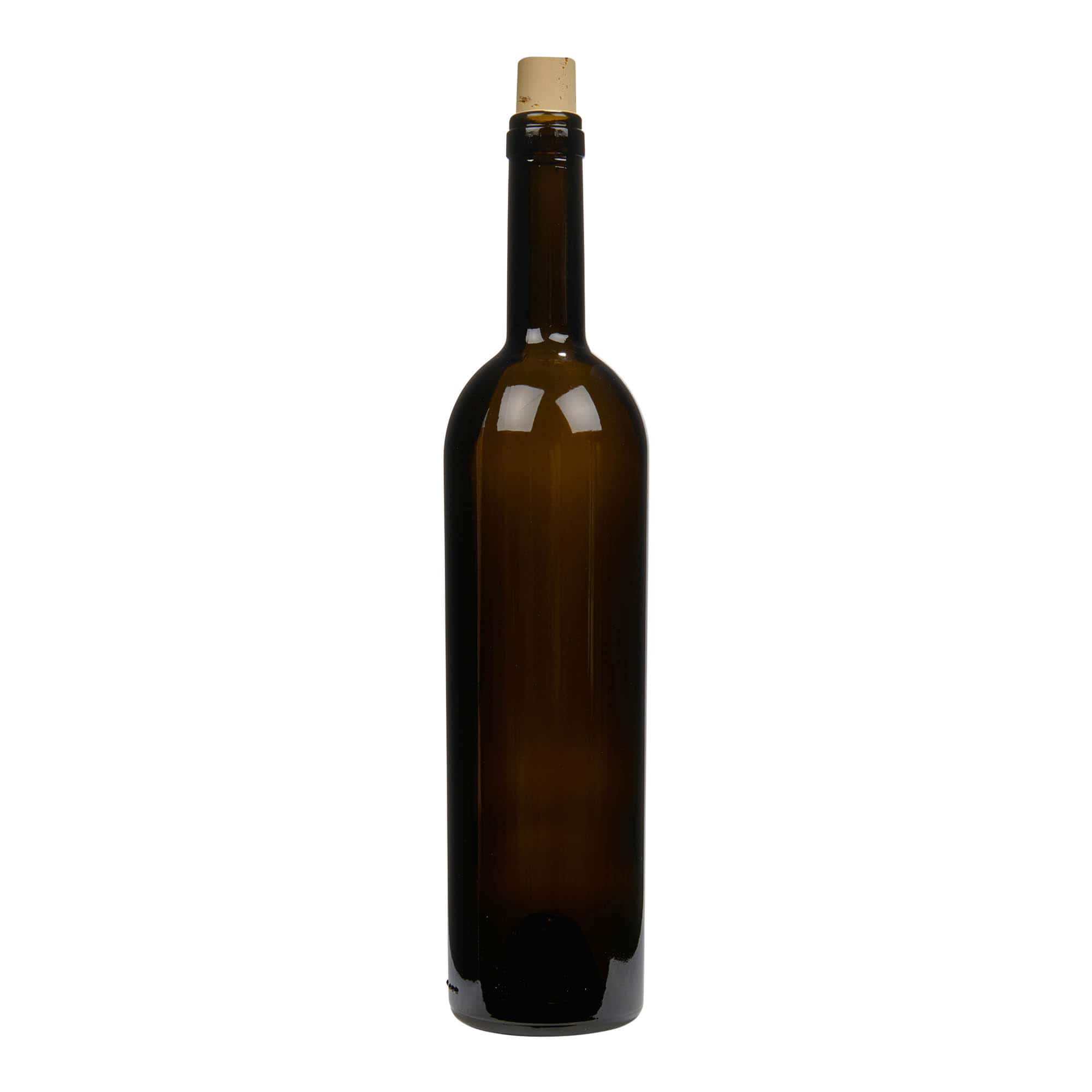 750 ml Garrafa de vinho 'Liberty', verde antigo, boca: Cortiça