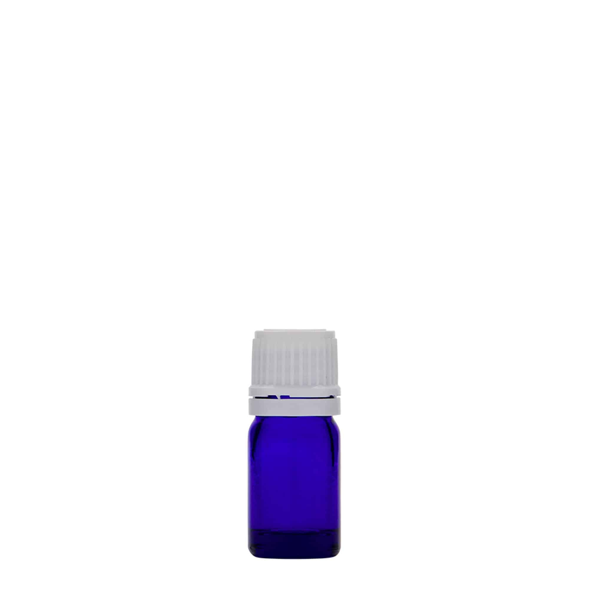 5 ml Frasco de medicamentos, vidro, azul real, boca: DIN 18