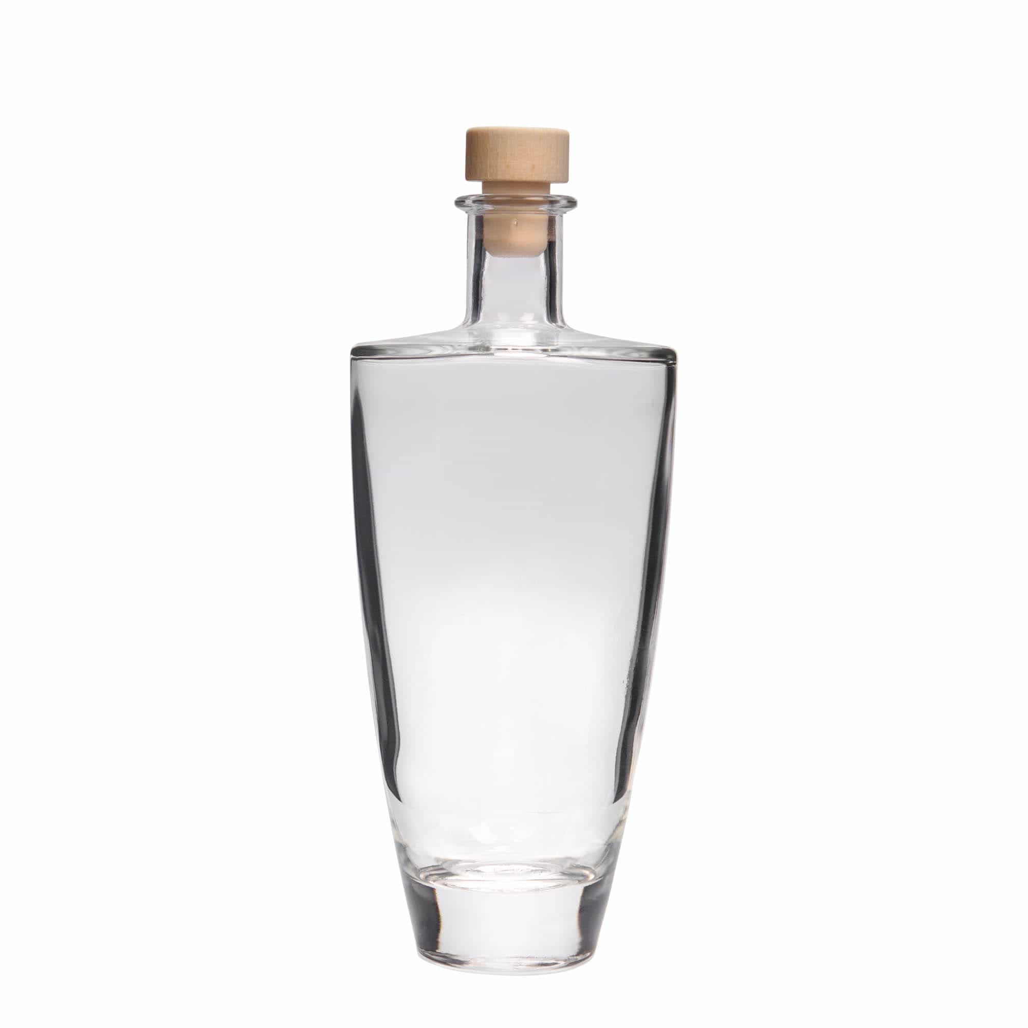 500 ml Garrafa de vidro 'Vanessa', oval, boca: Cortiça