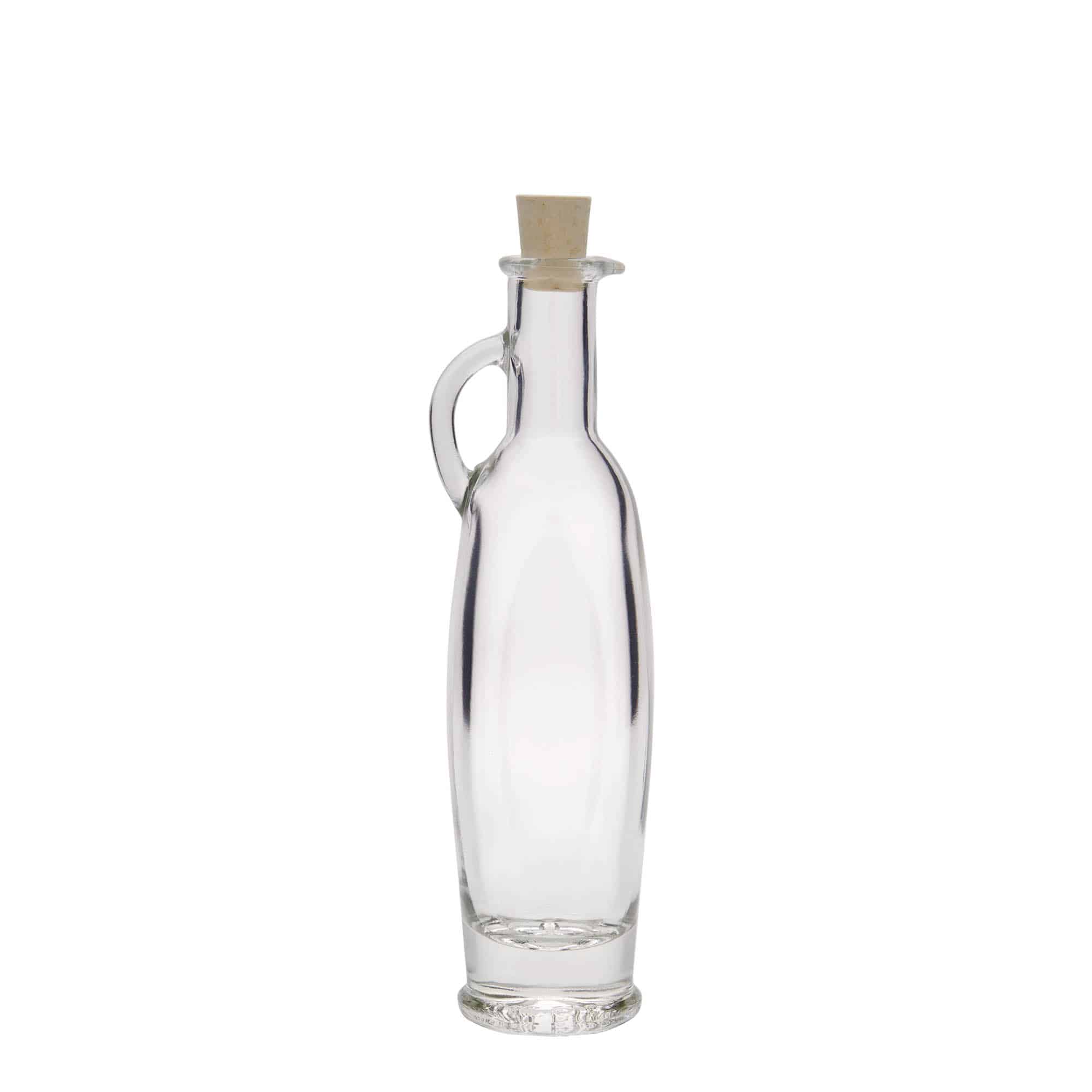 100 ml Garrafa de vidro 'Eleganta', oval, boca: Cortiça