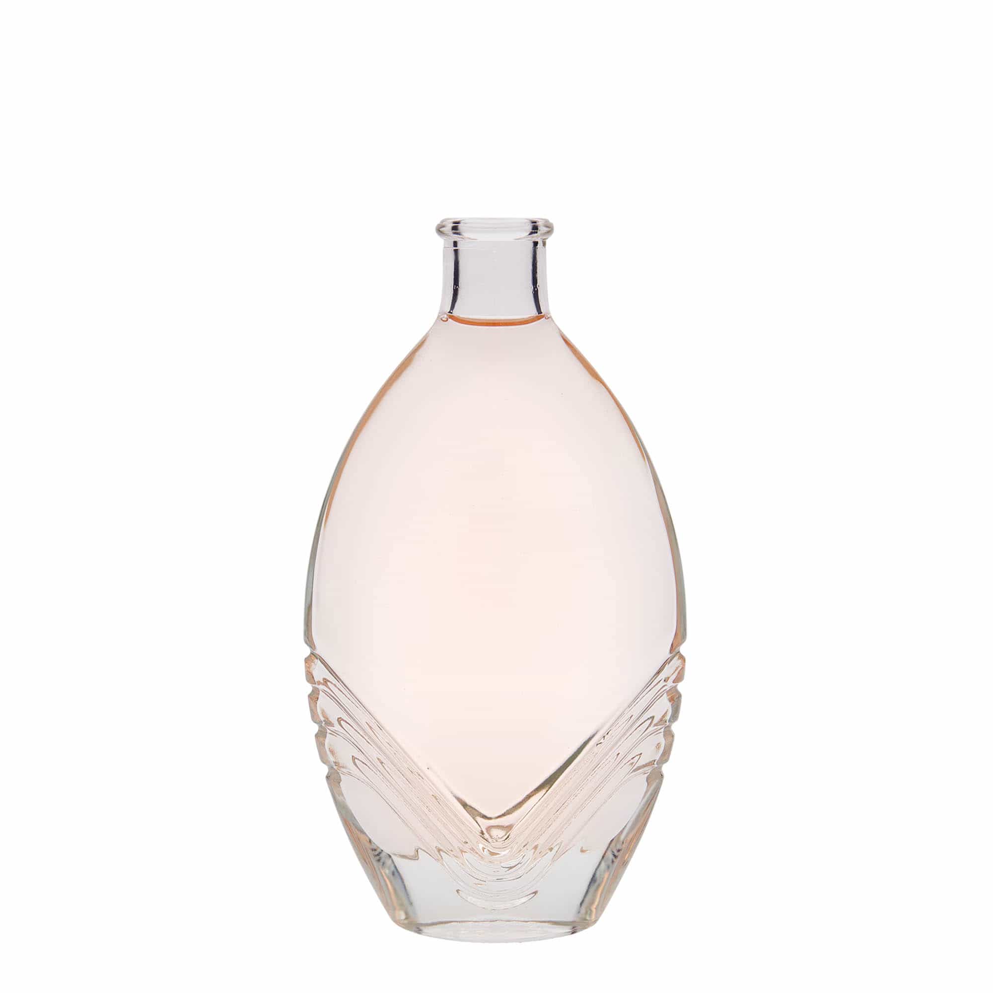 200 ml Garrafa de vidro 'Florence', oval, boca: Cortiça