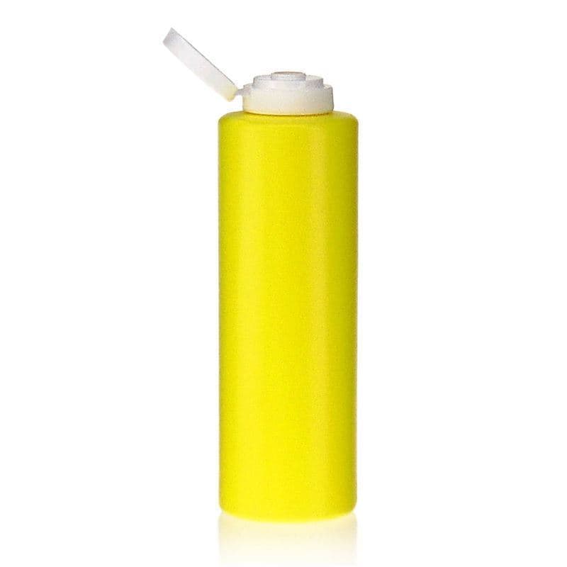 500 ml Frasco para molhos, plástico PEBD, amarelo, boca: GPI 38/400