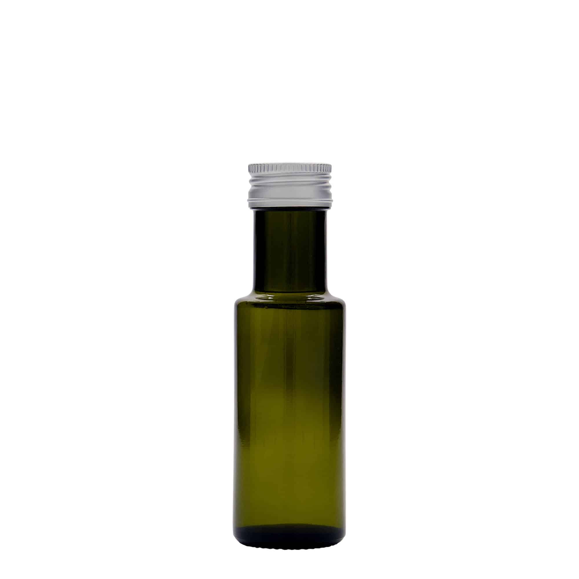 100 ml Garrafa de vidro 'Dorica', verde antigo, boca: PP 31,5