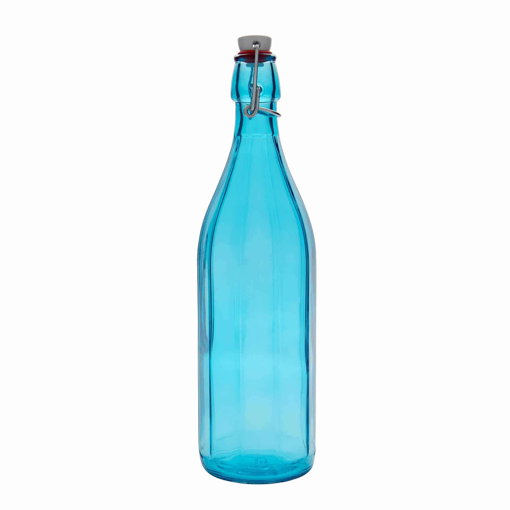 1000 ml Garrafa de vidro 'Oxford', decagonal, boca: Tampa mecânica