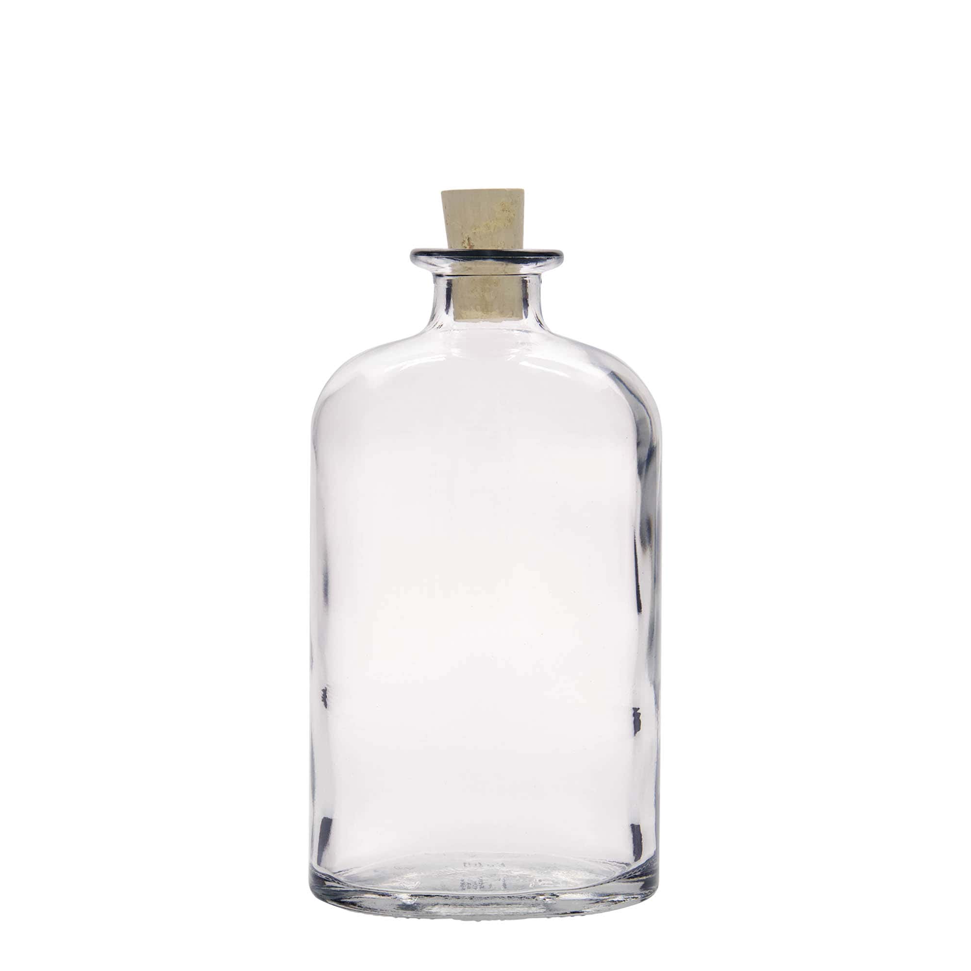 500 ml Garrafa de vidro 'Dundee', oval, boca: Cortiça