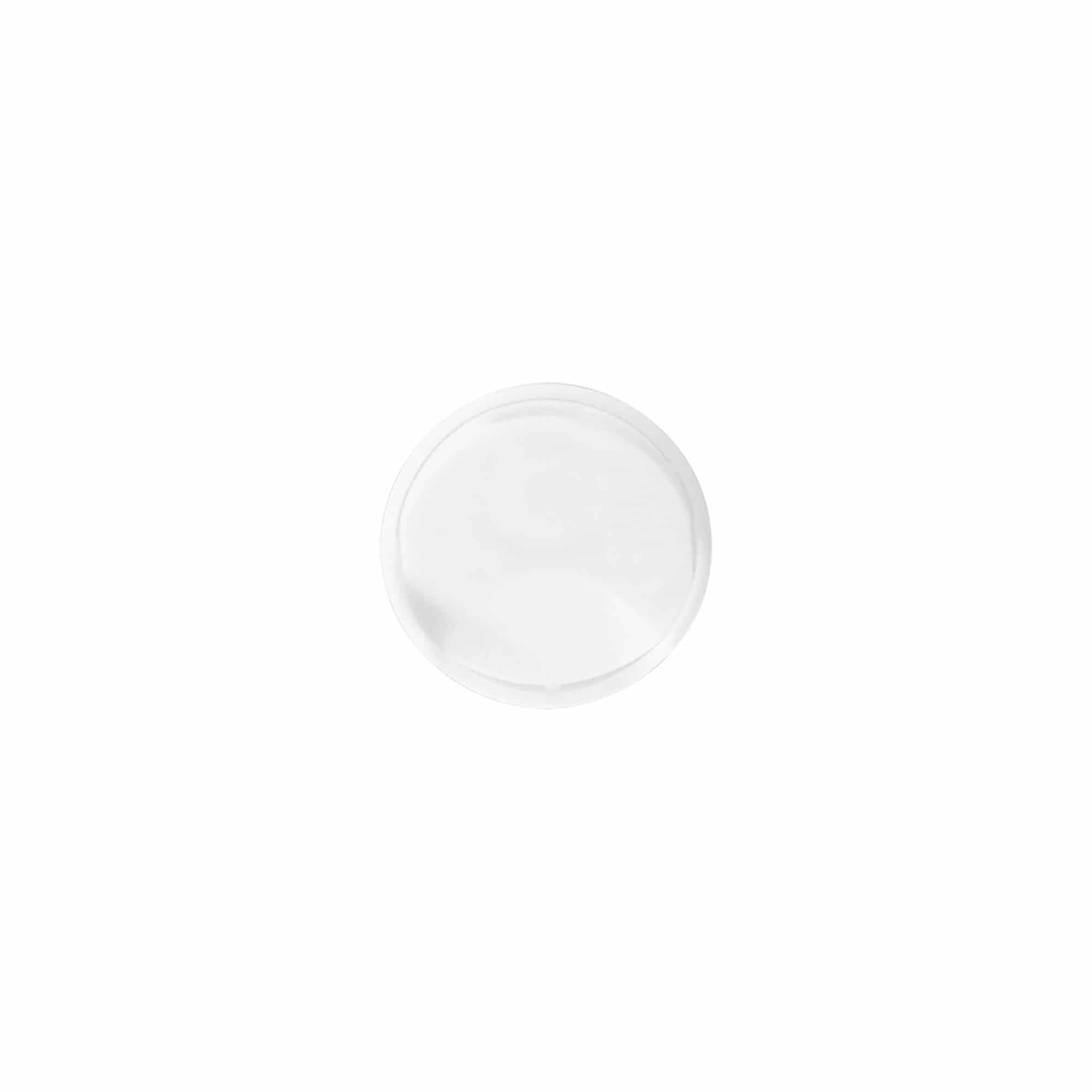 Tampa de rosca Disc Top, plástico PP, branco, para boca: GPI 24/410