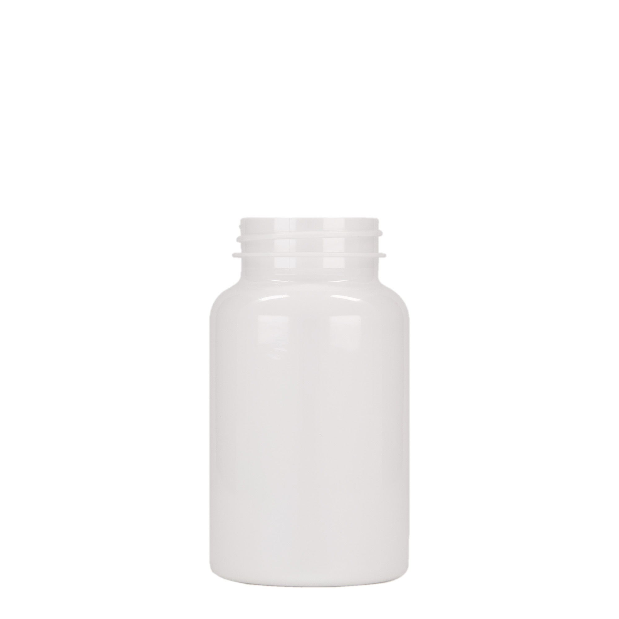 200 ml PET-Packer, plástico, branco, boca: GPI 45/400