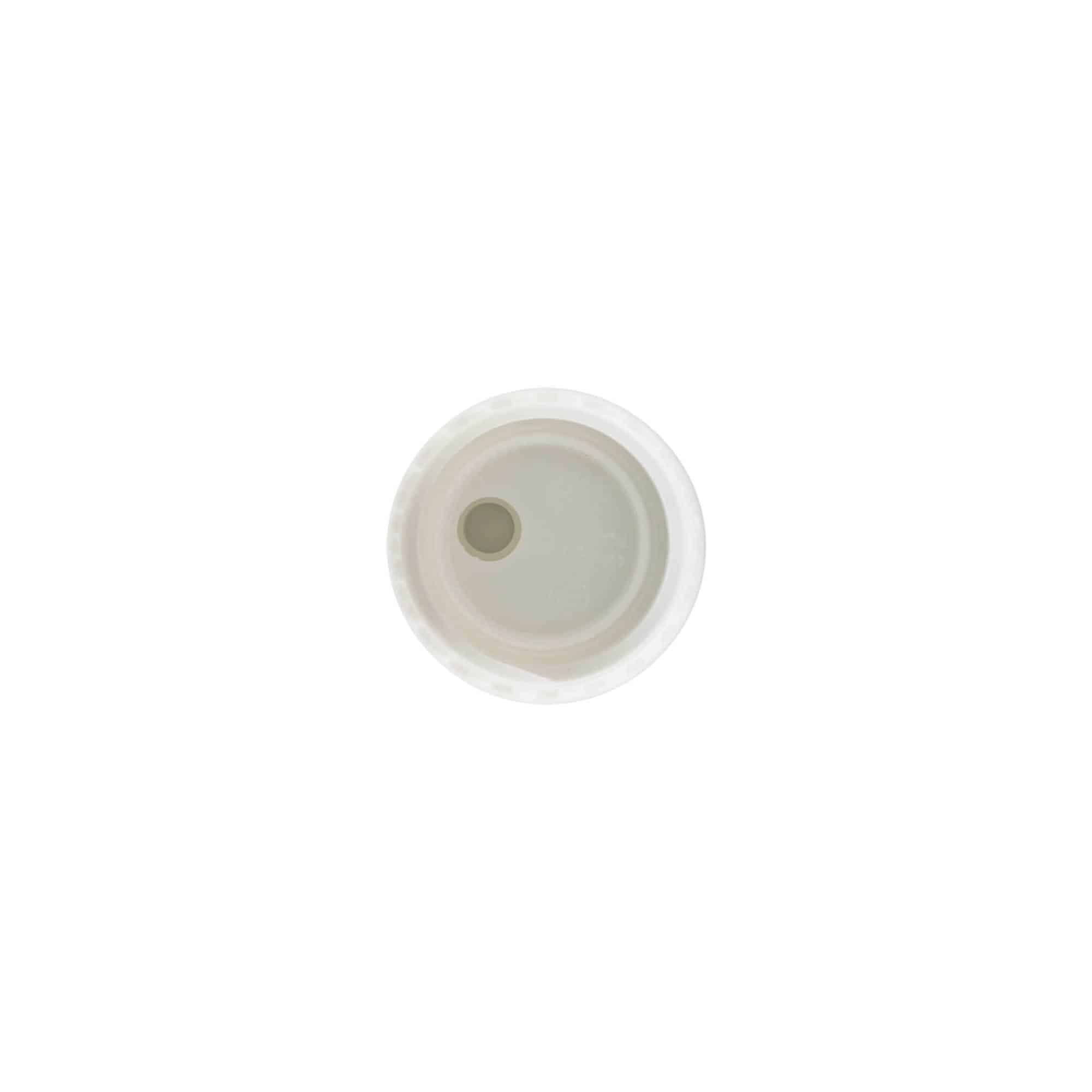 Tampa de rosca Disc Top, plástico PP, branco, para boca: GPI 24/410